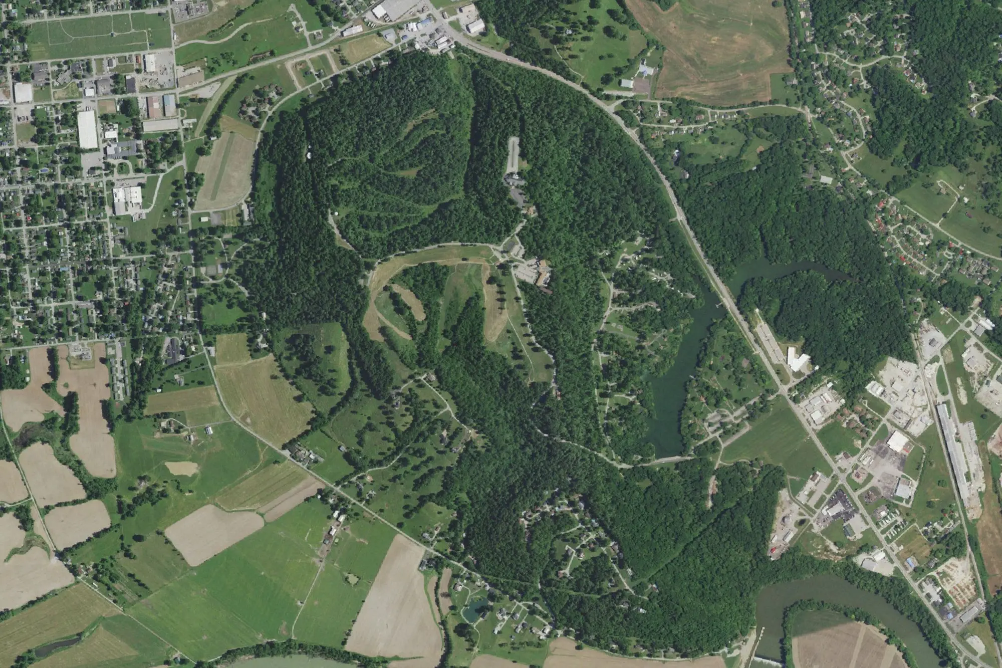 Aerial view of General Butler State Resort Park
