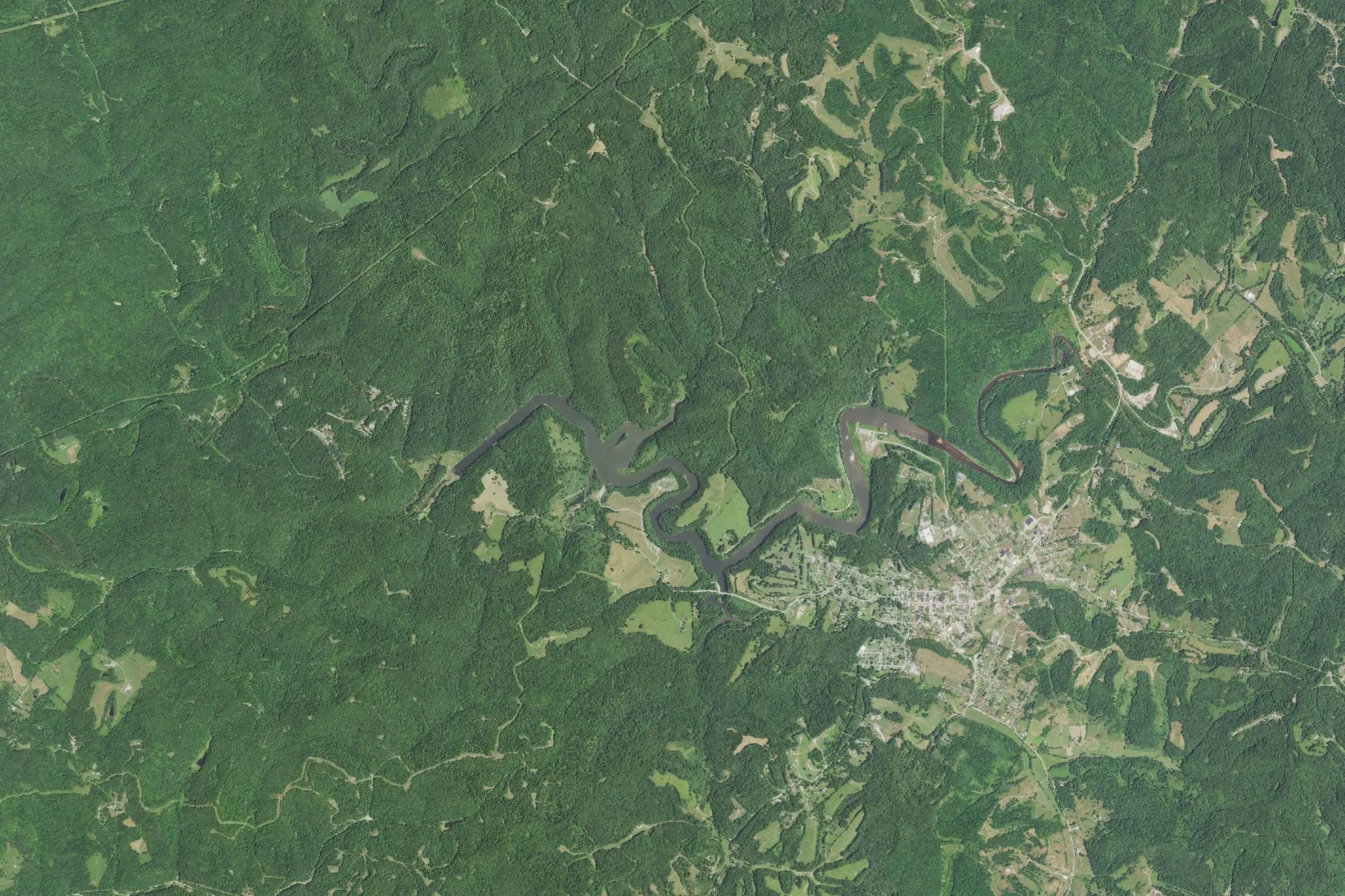 Aerial view of North Bend State Park