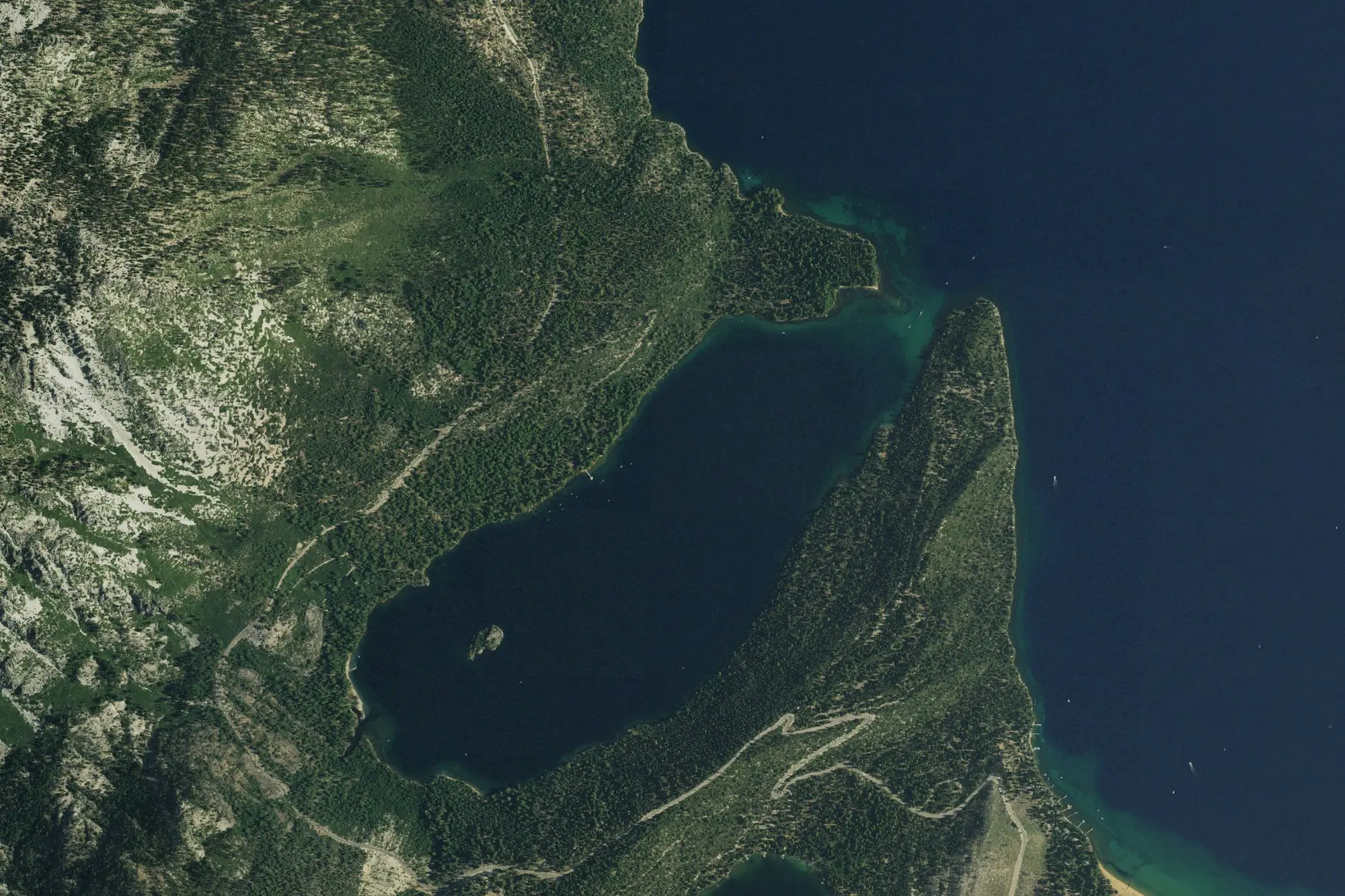Aerial view of Emerald Bay State Park