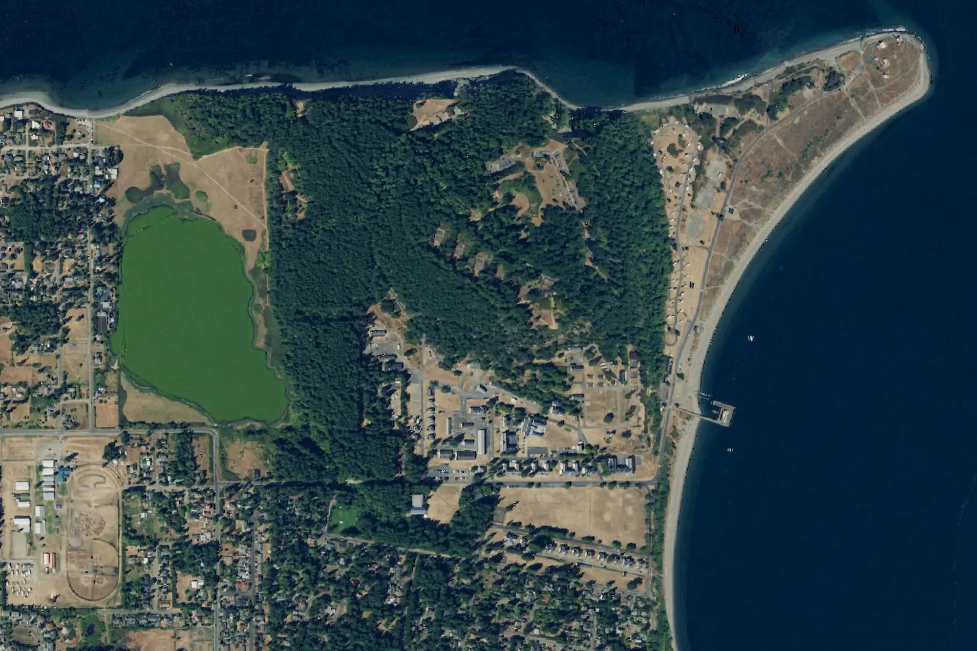 Aerial view of Fort Worden