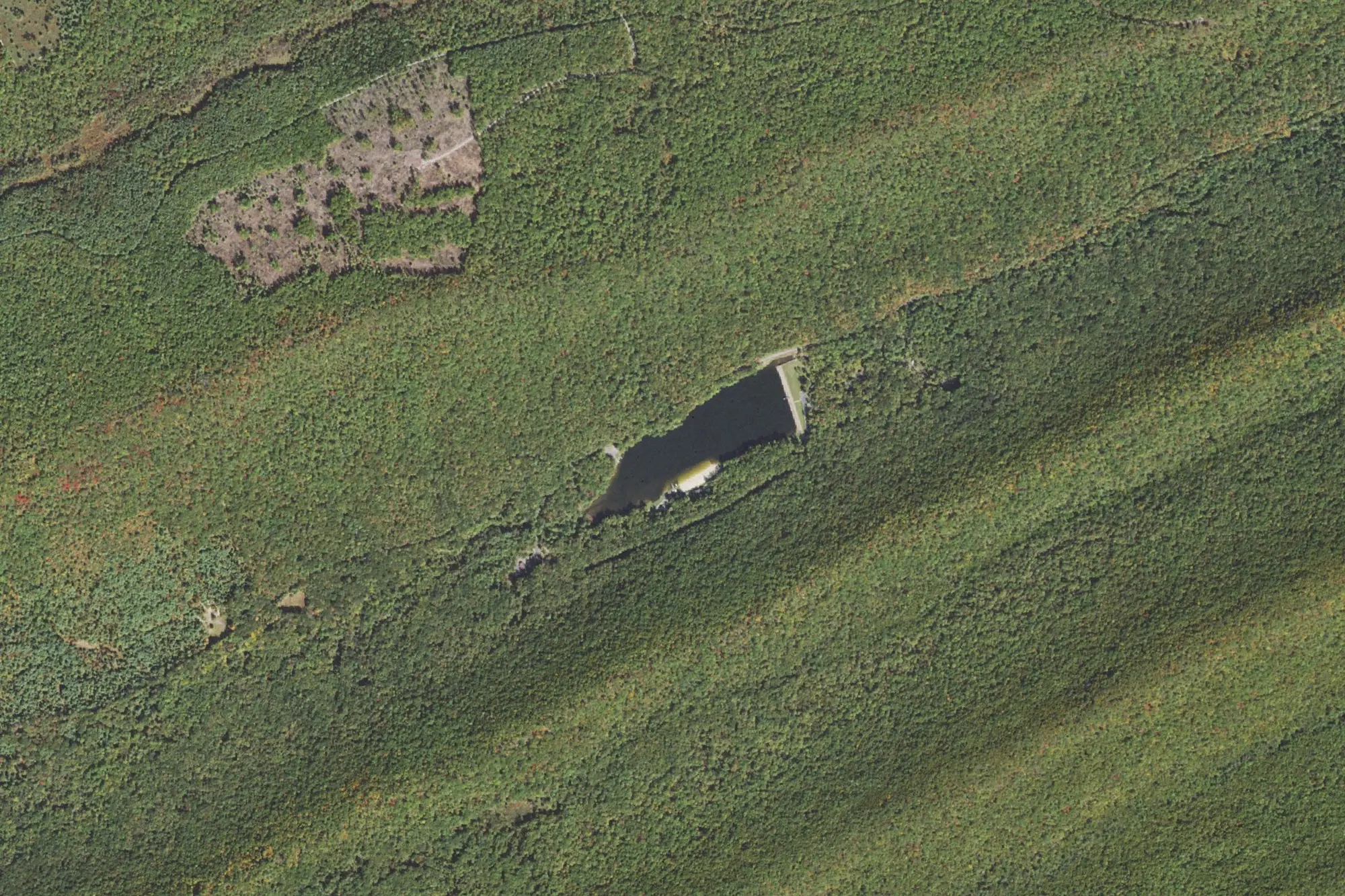 Aerial view of Poe Valley State Park