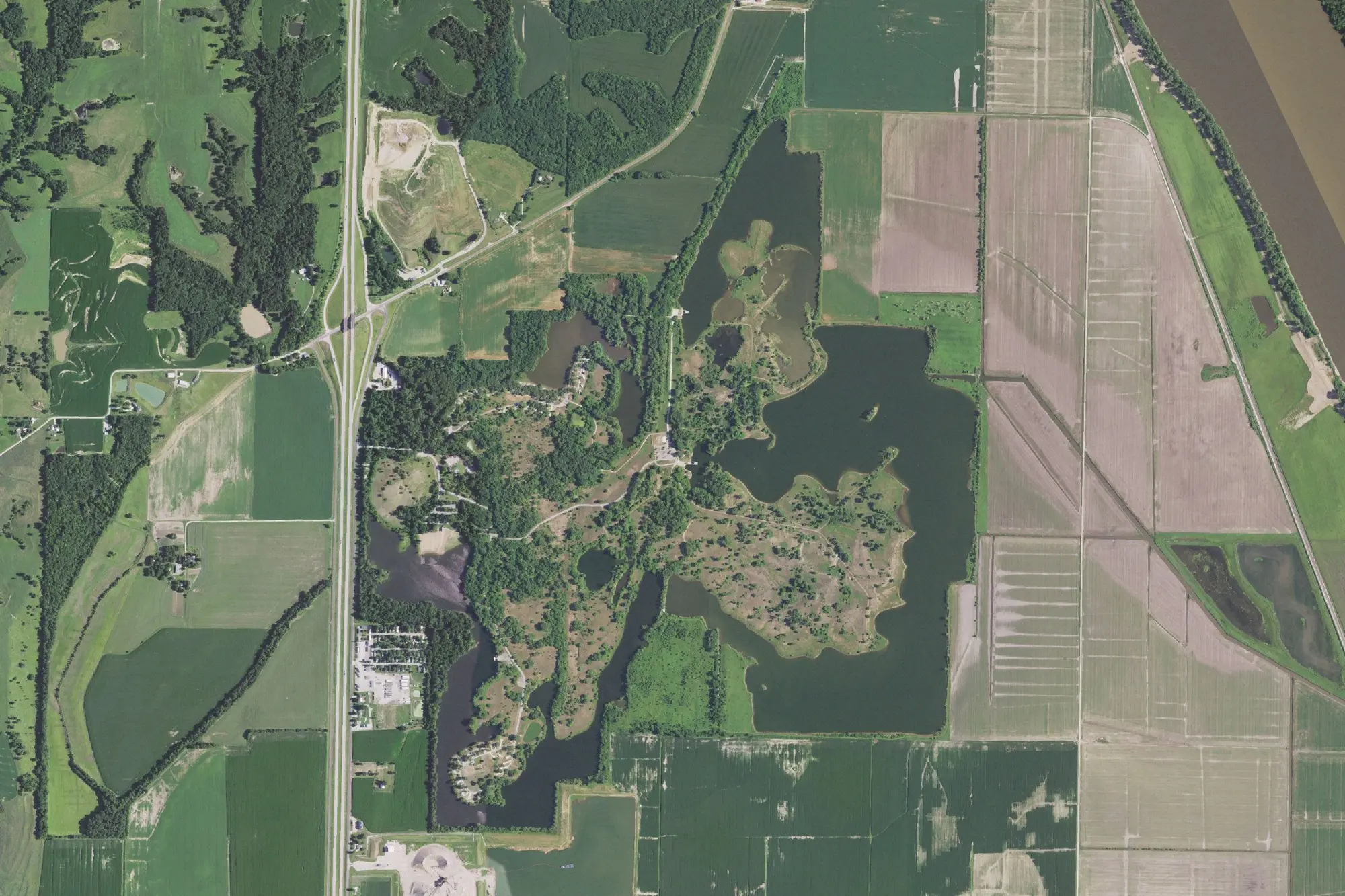 Aerial view of Wakonda State Park