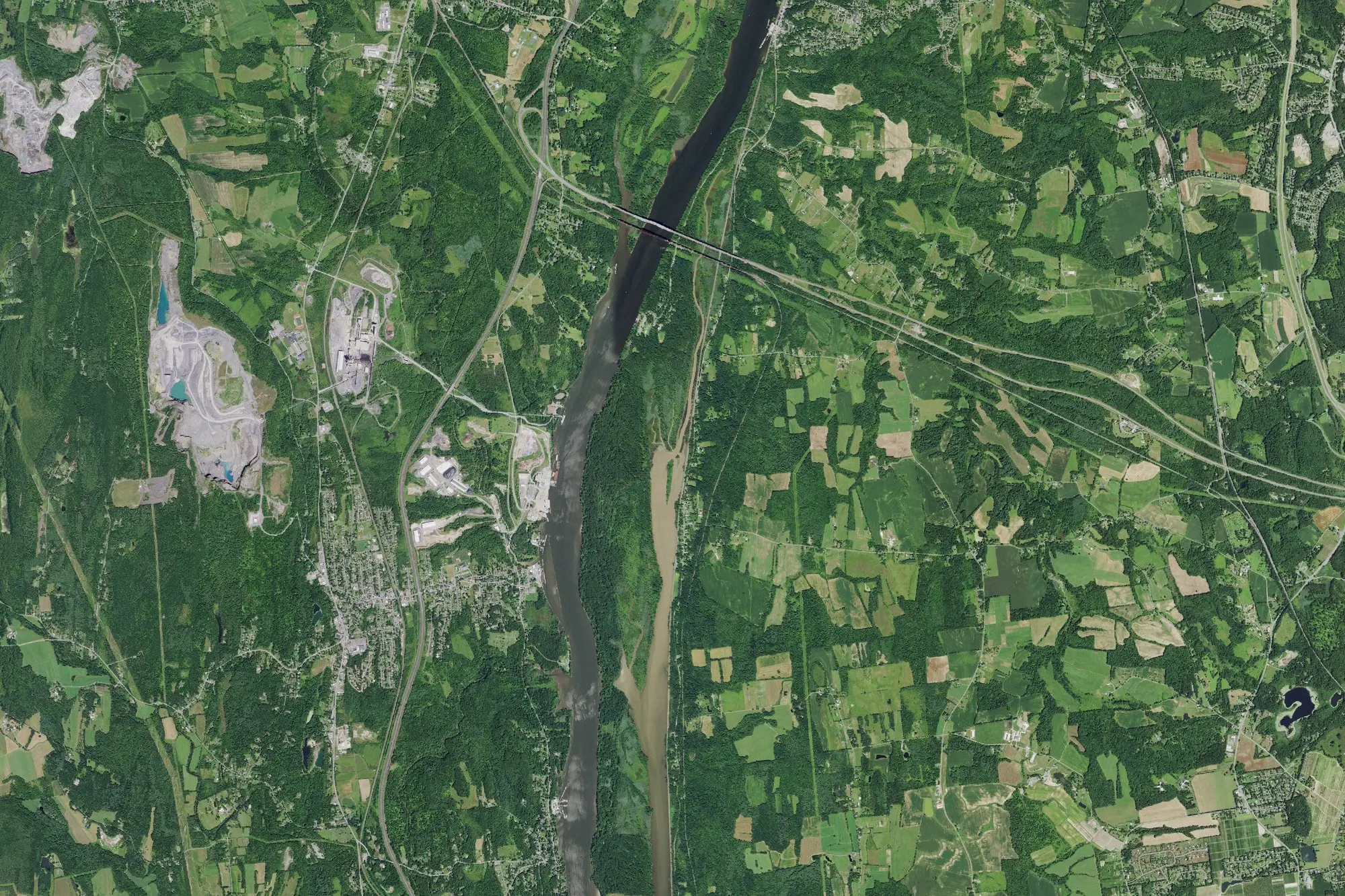 Aerial view of Schodack Island State Park