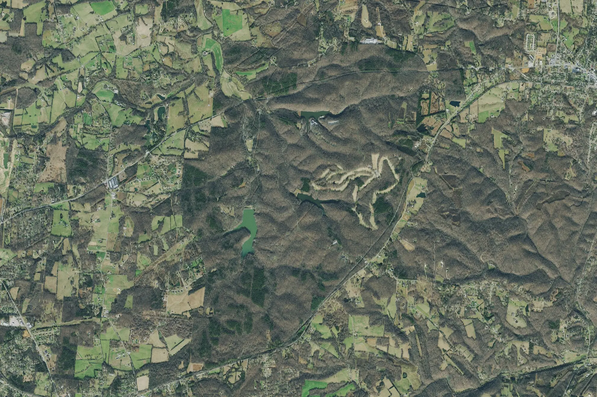 Aerial view of Montgomery Bell