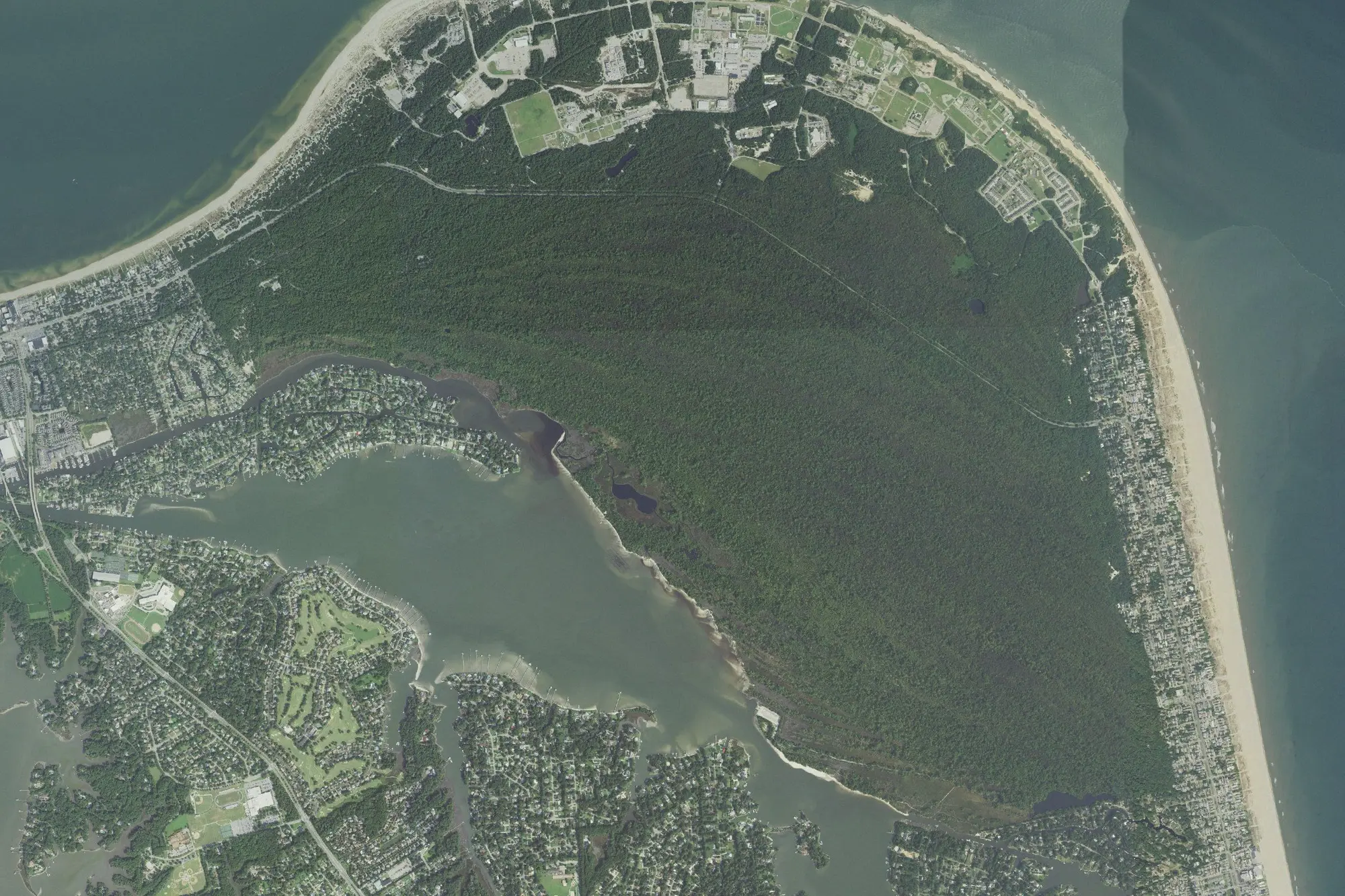 Aerial view of First Landing State Park