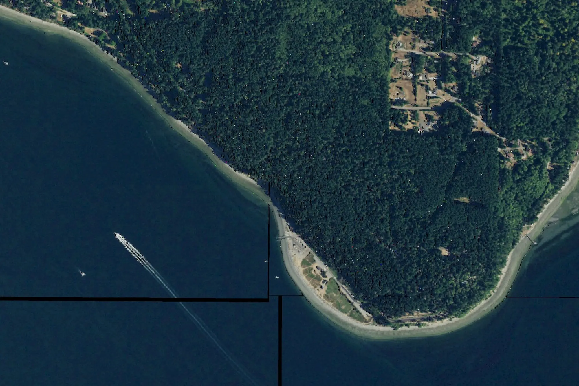 Aerial view of Camano Island