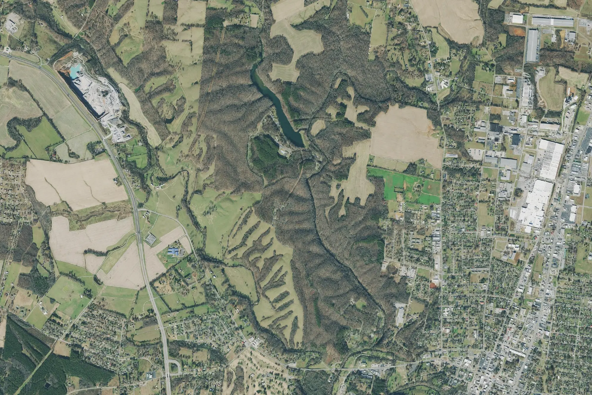 Aerial view of David Crockett