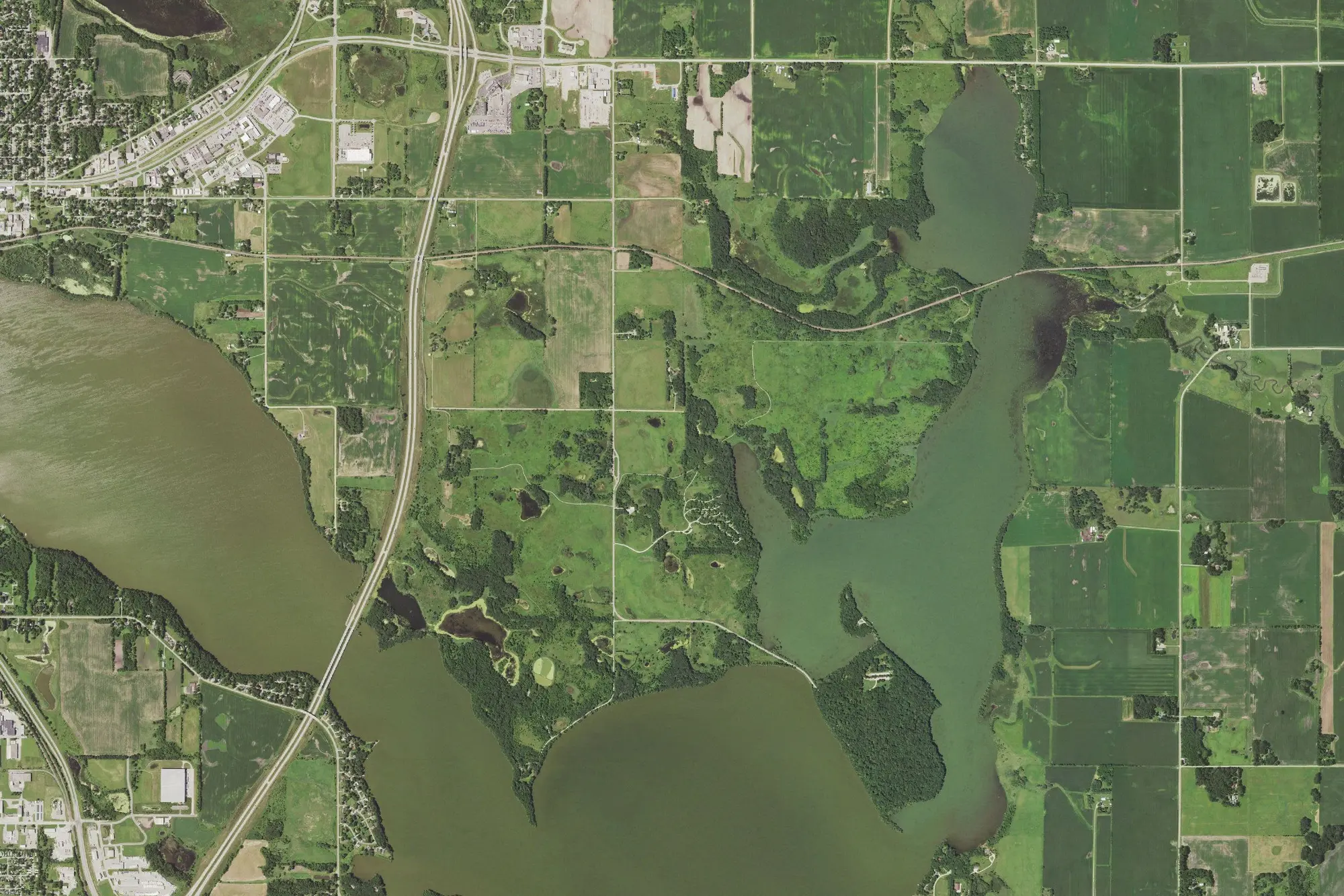 Aerial view of Myre-Big Island State Park