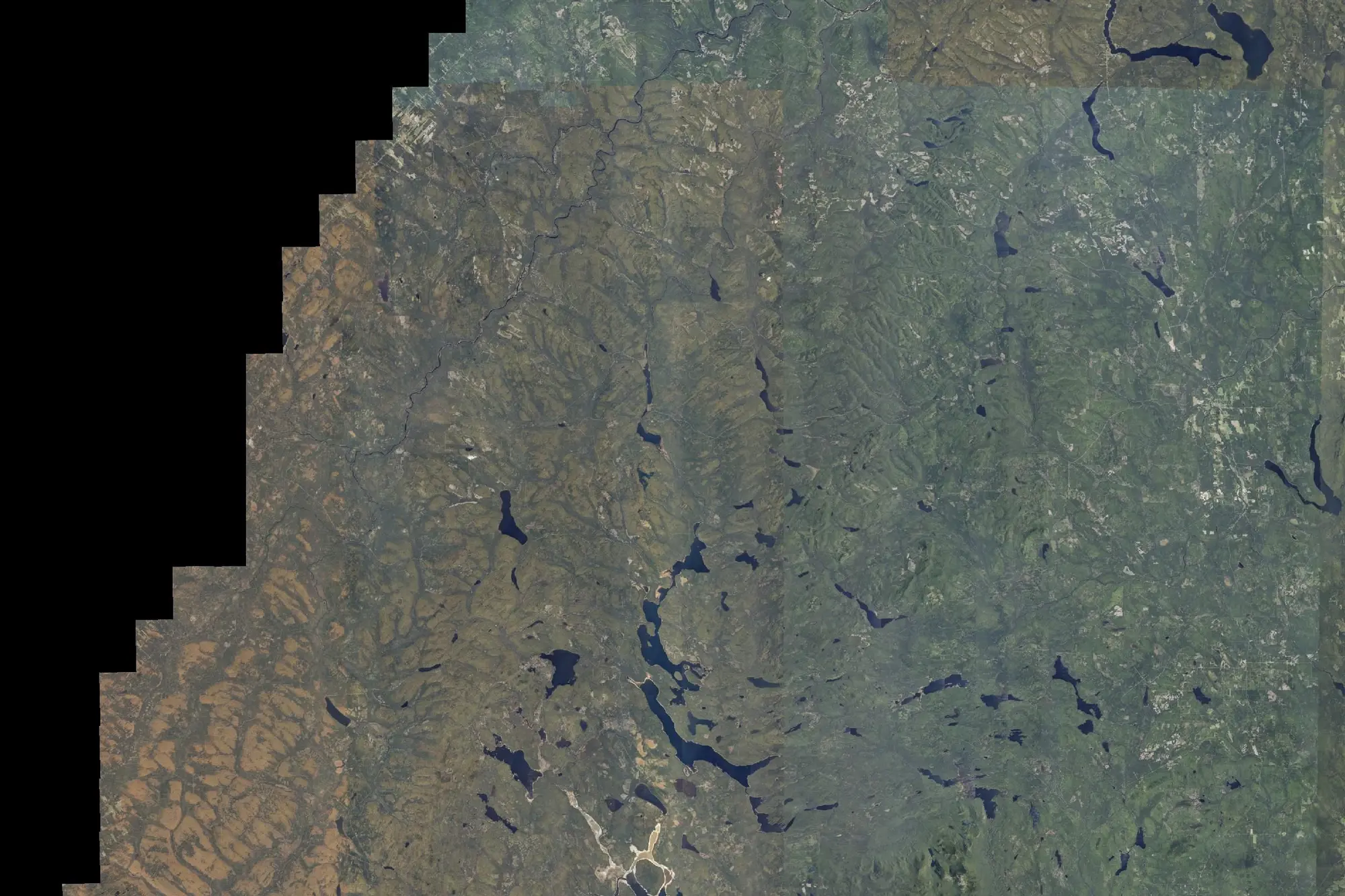 Aerial view of Allagash Wilderness Waterway
