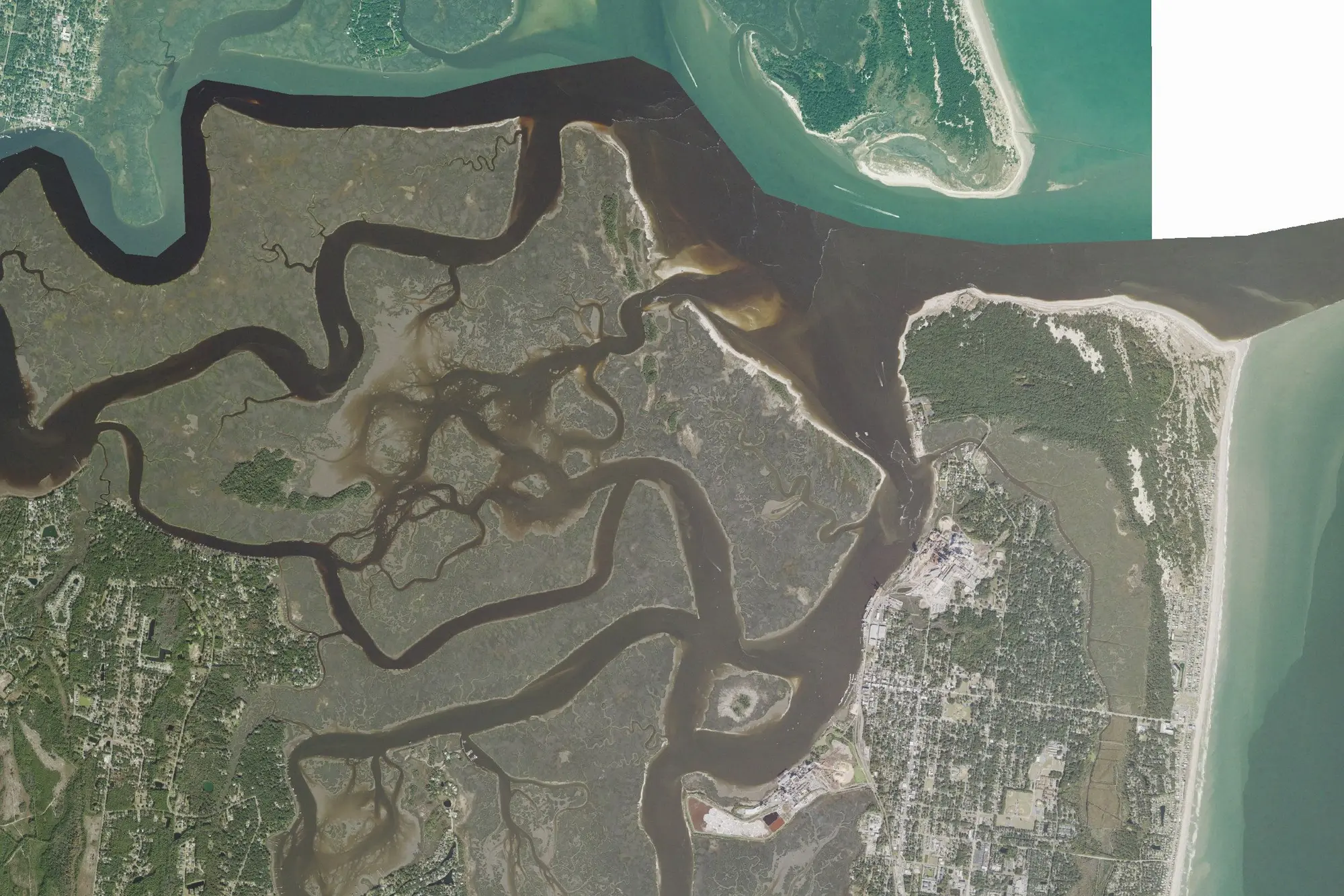 Aerial view of Fort Clinch State Park