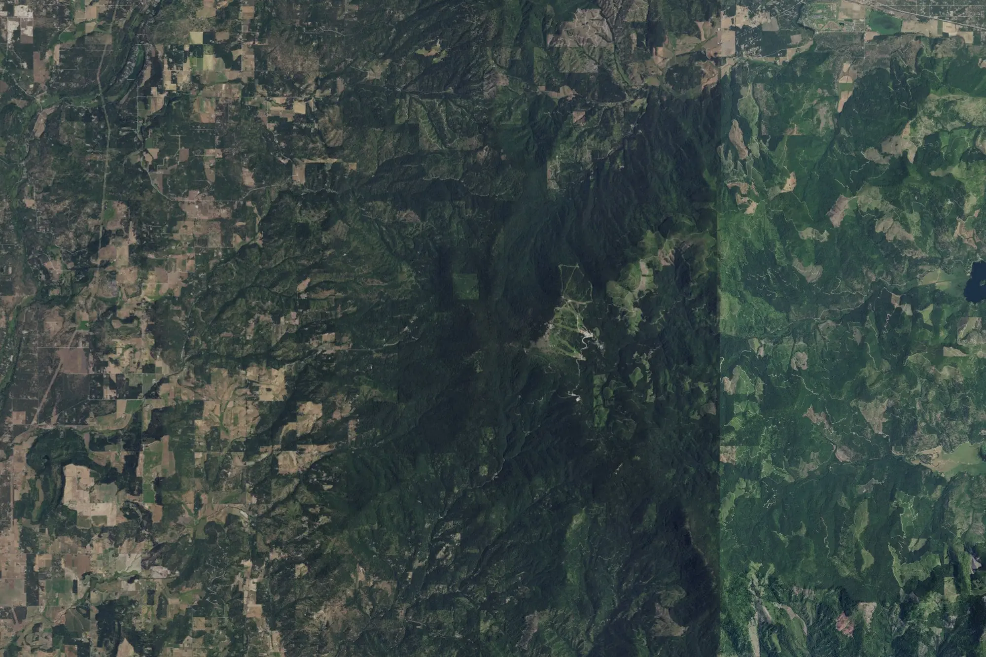 Aerial view of Mount Spokane