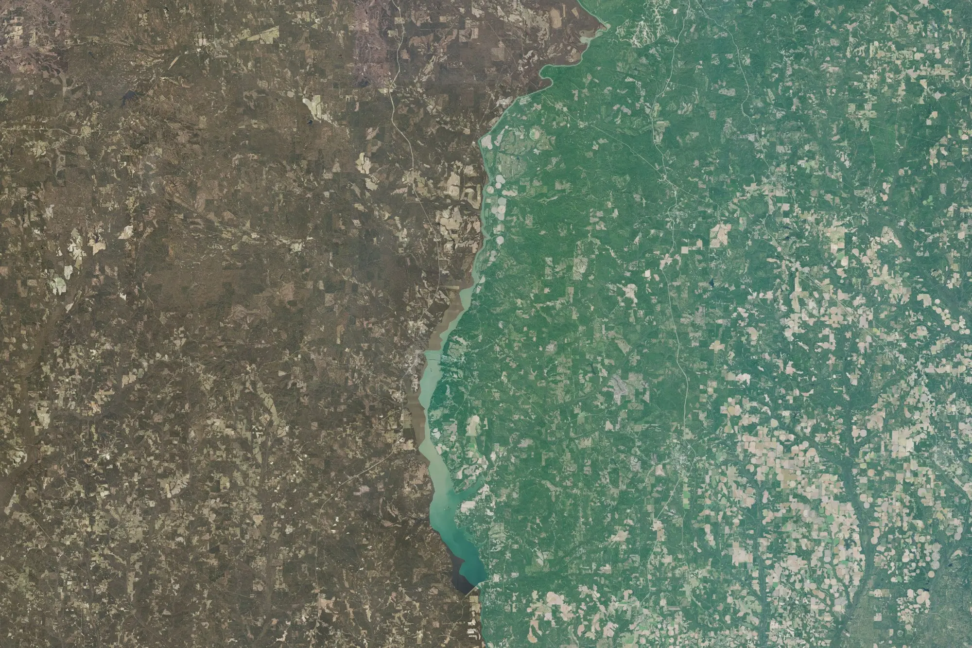 Aerial view of Walter F. George Recreation Area