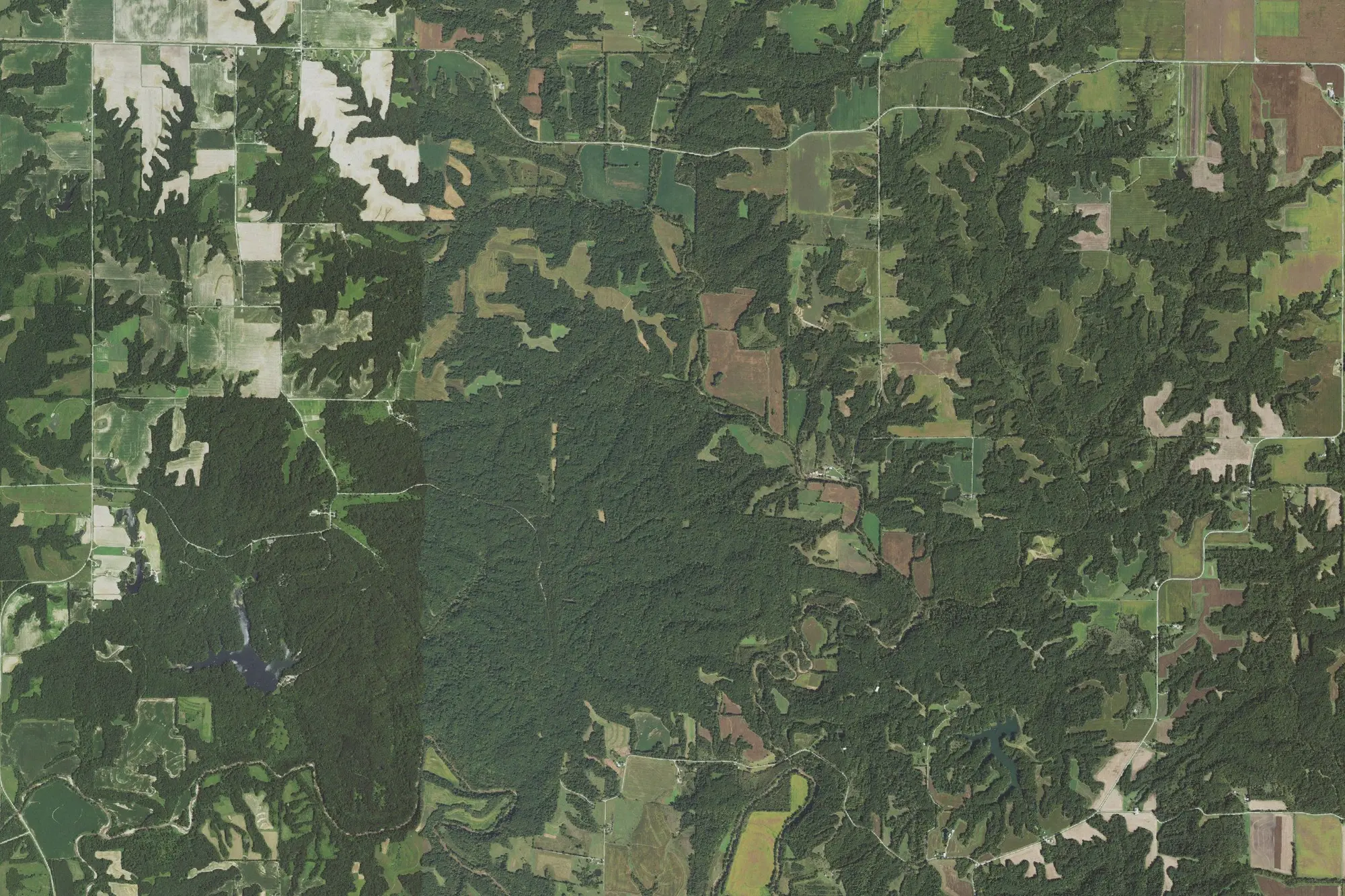 Aerial view of Siloam Springs State Park