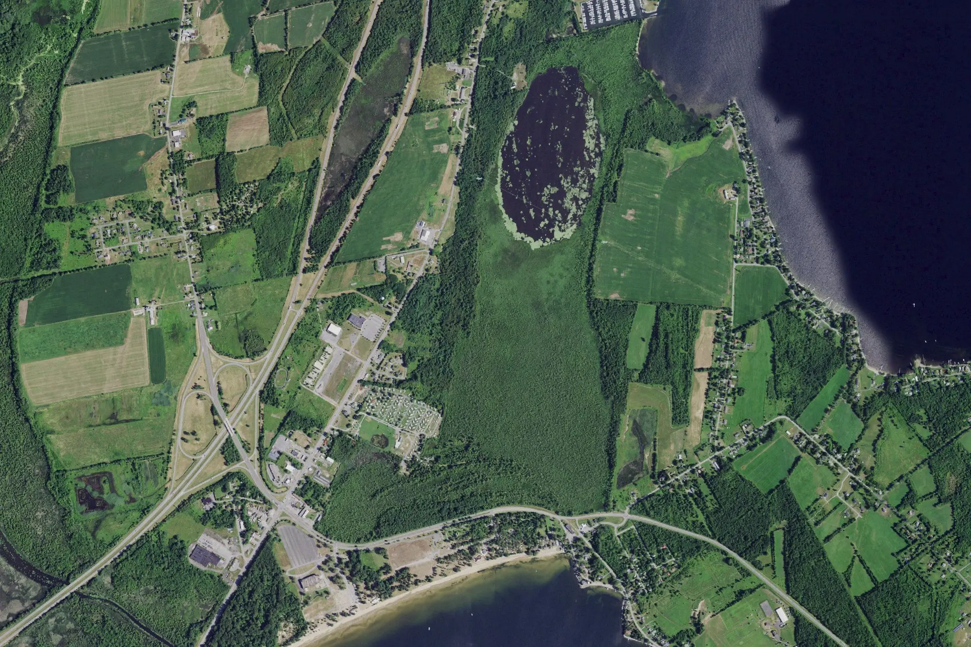 Aerial view of Cumberland Bay State Park
