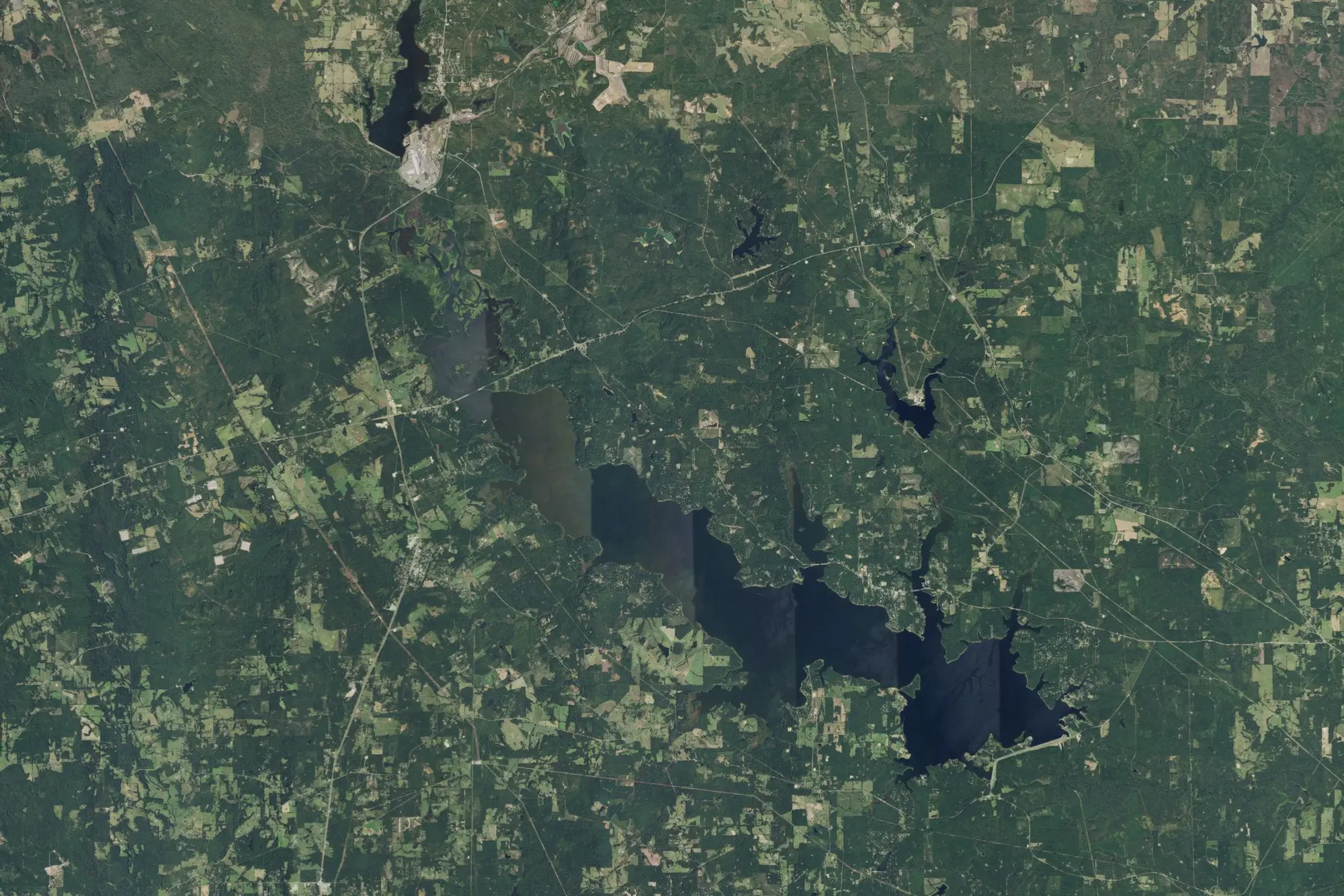 Aerial view of Lake O' The Pines Recreation Area