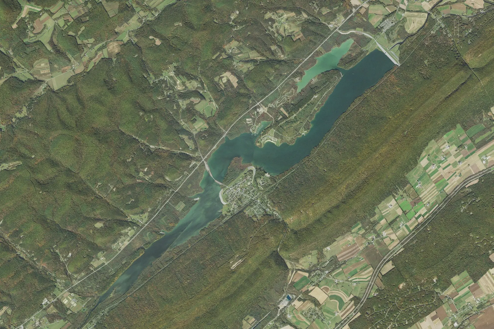 Aerial view of Bald Eagle State Park