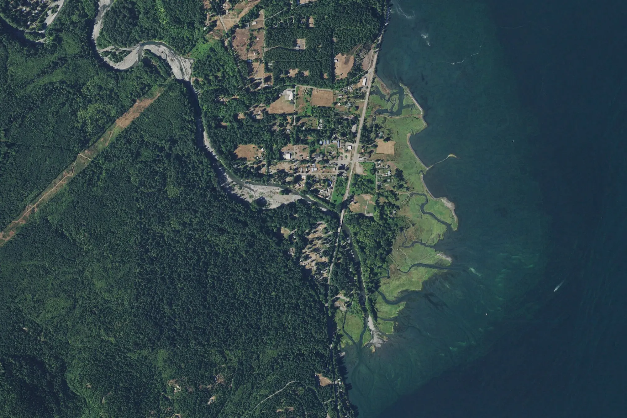 Aerial view of Dosewallips