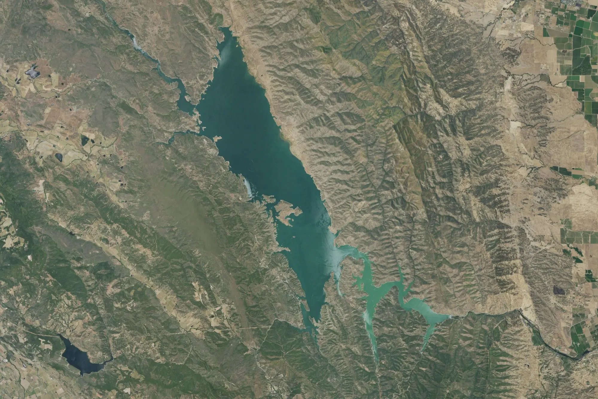 Aerial view of Lake Berryessa Lands