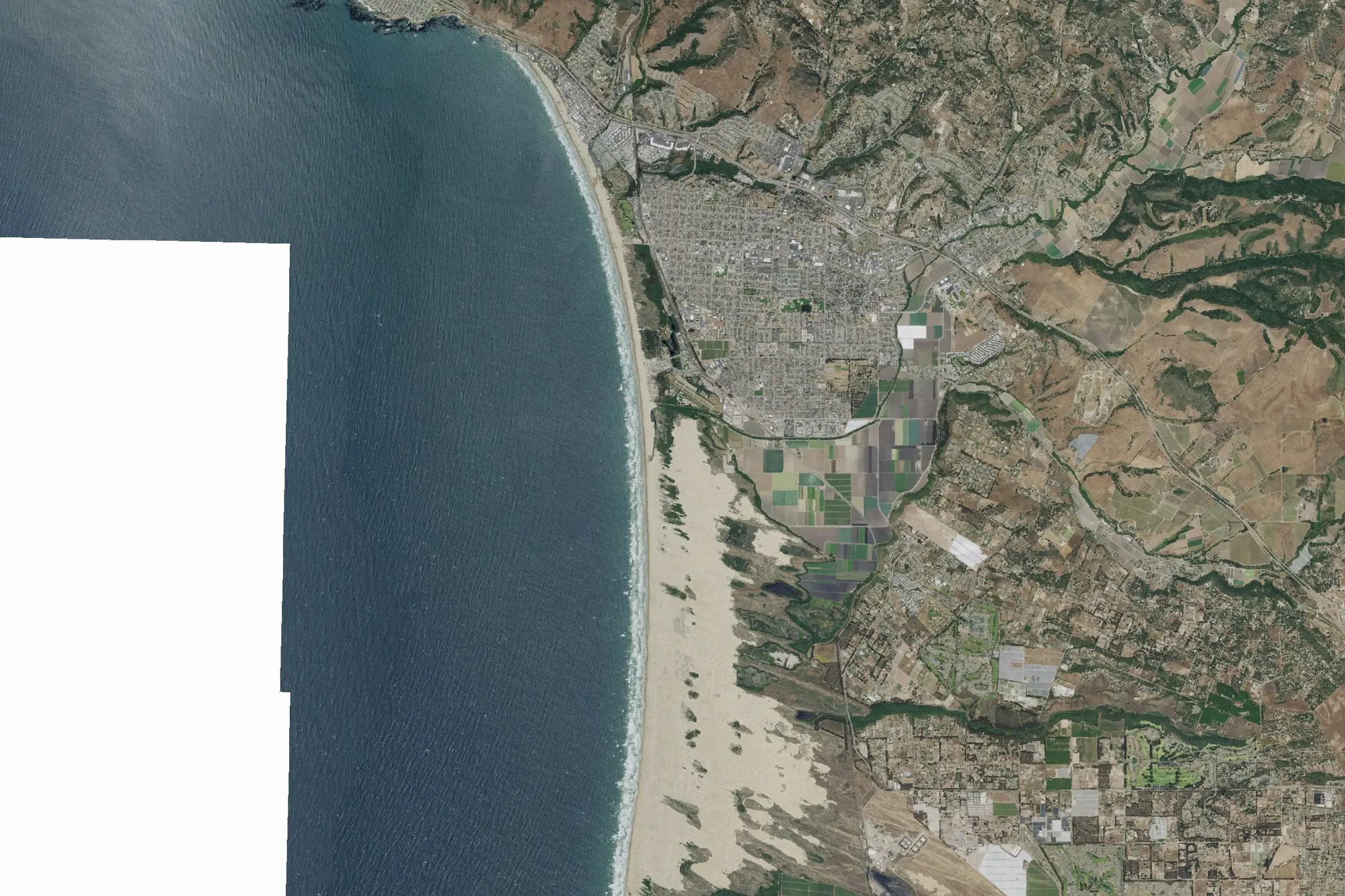 Aerial view of Pismo State Beach
