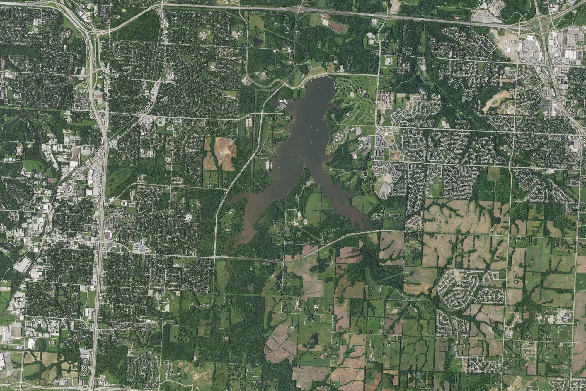 Aerial view of Longview Recreation Area