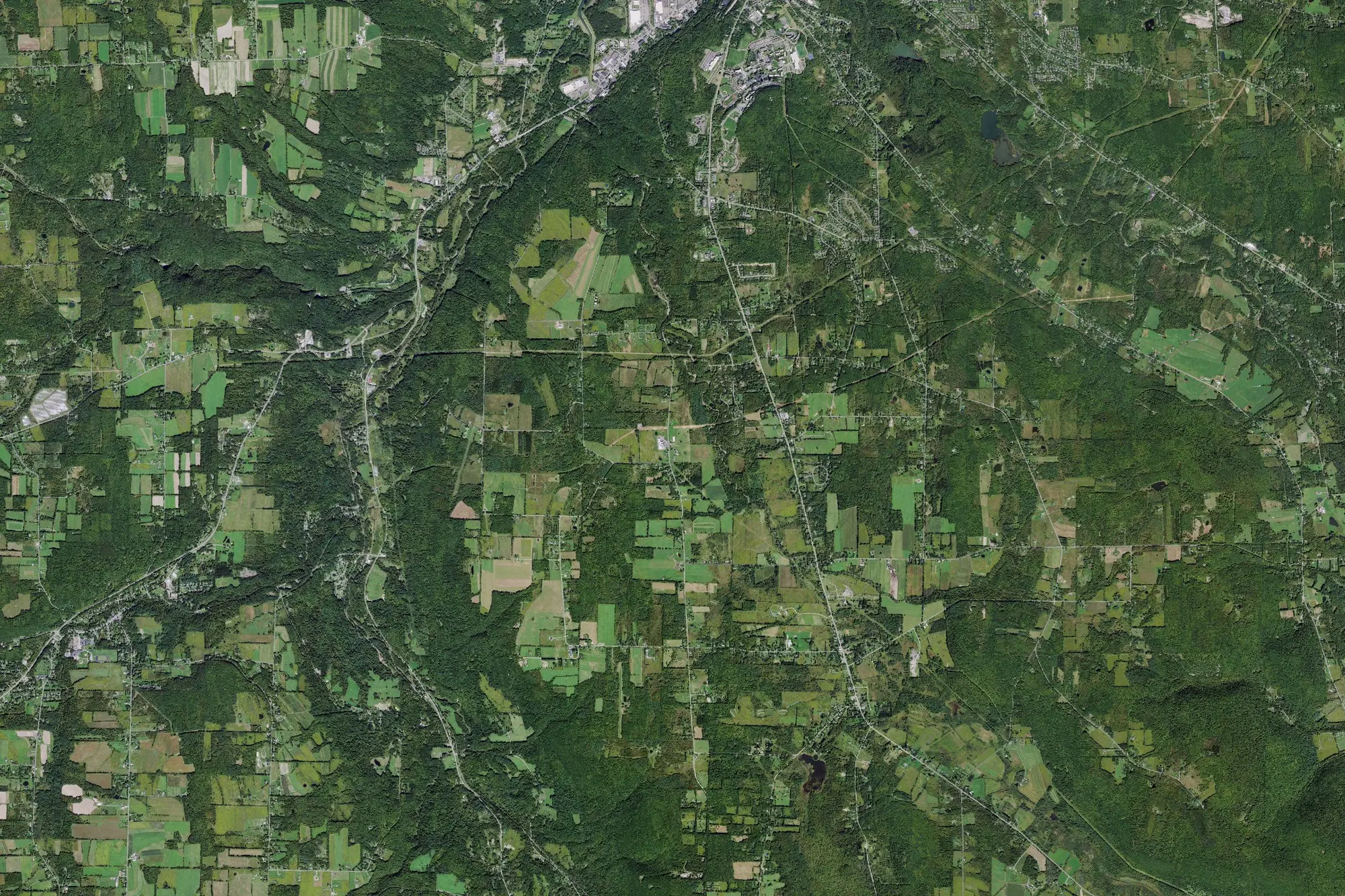 Aerial view of Buttermilk Falls State Park