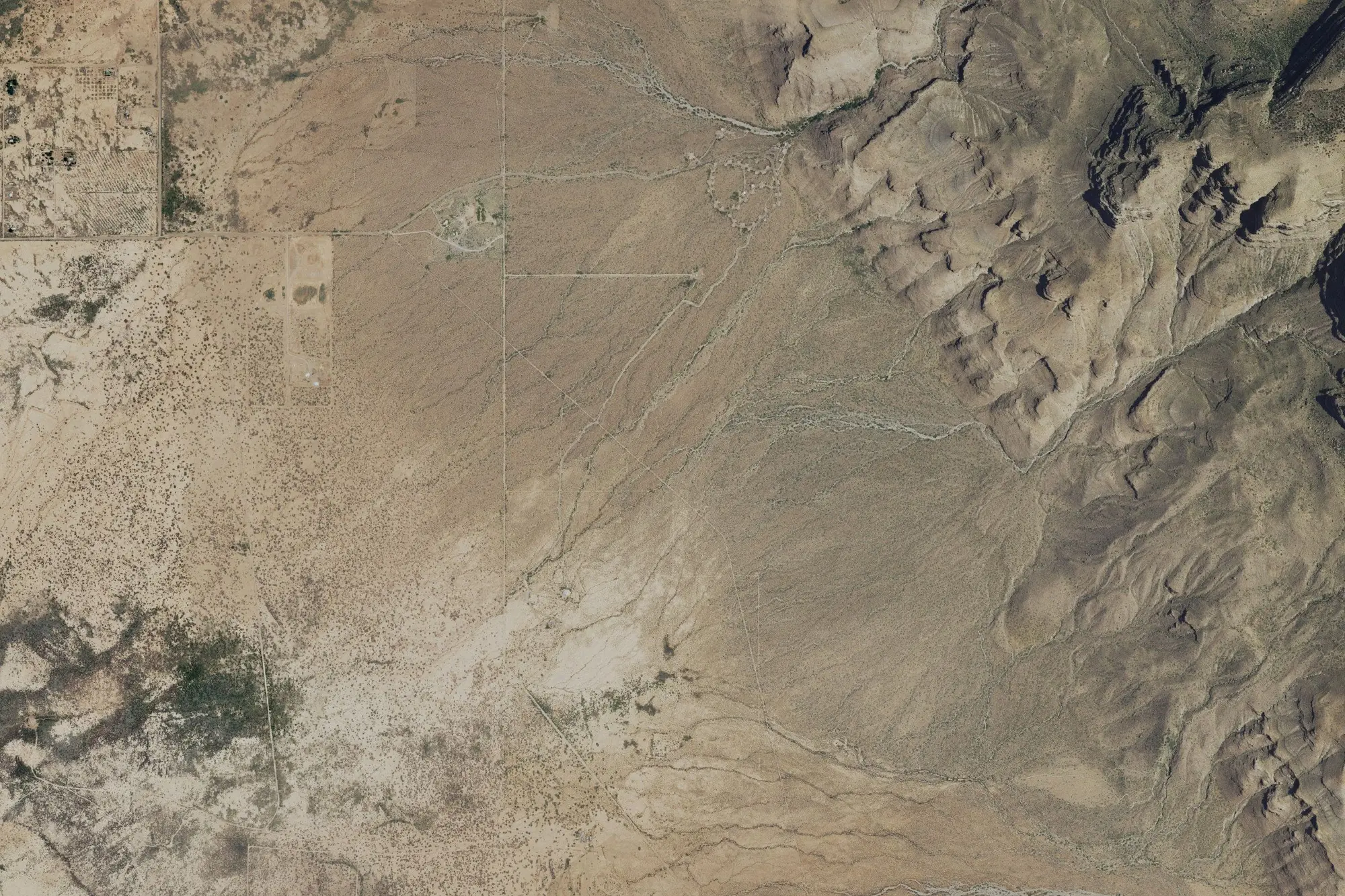 Aerial view of Oliver Lee State Park