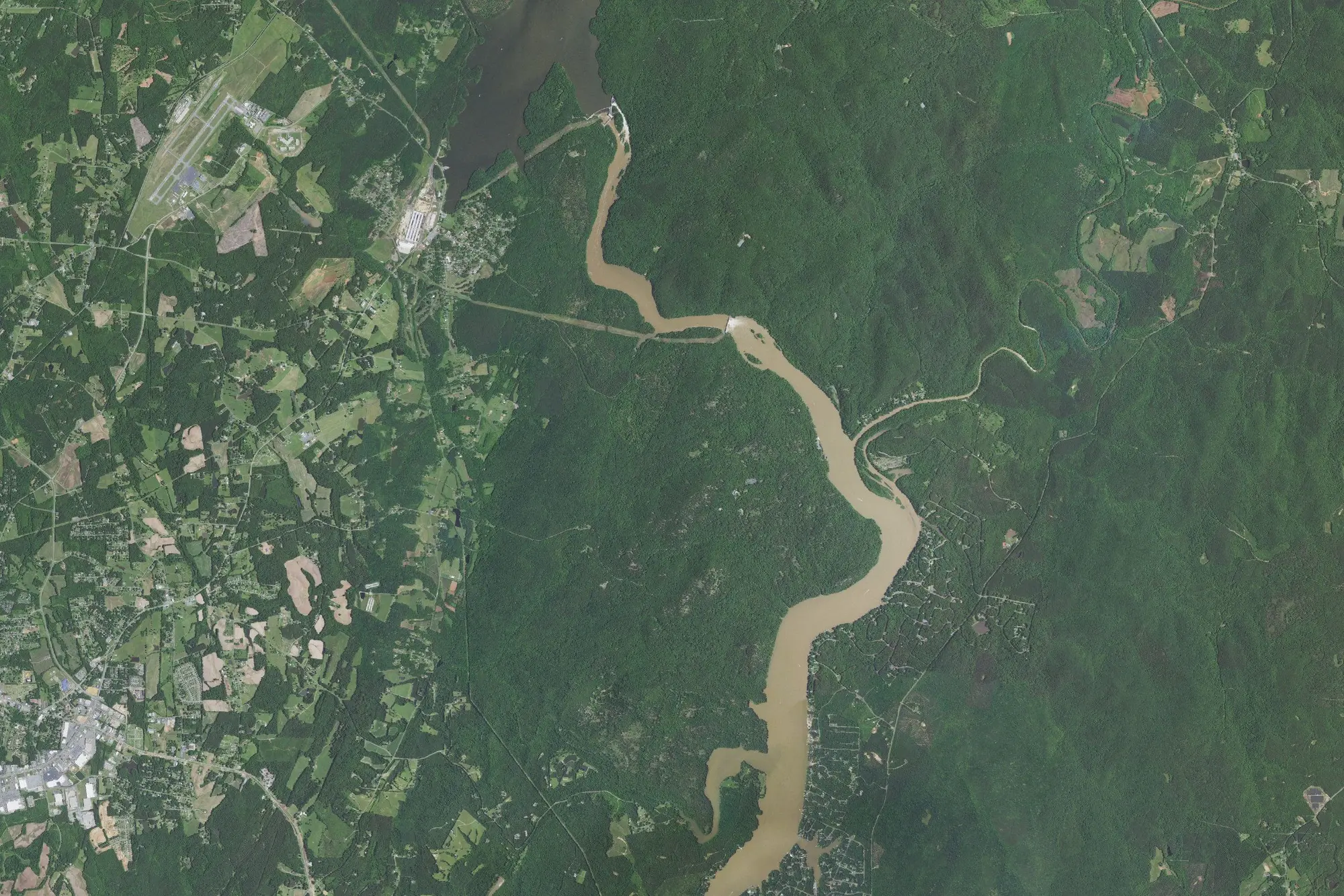 Aerial view of Morrow Mountain State Park