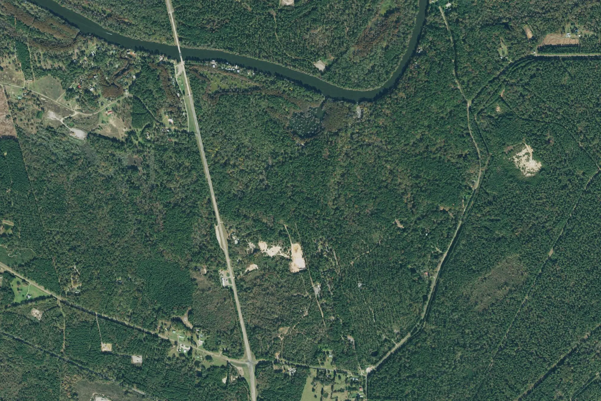 Aerial view of Caddo Lake State Park