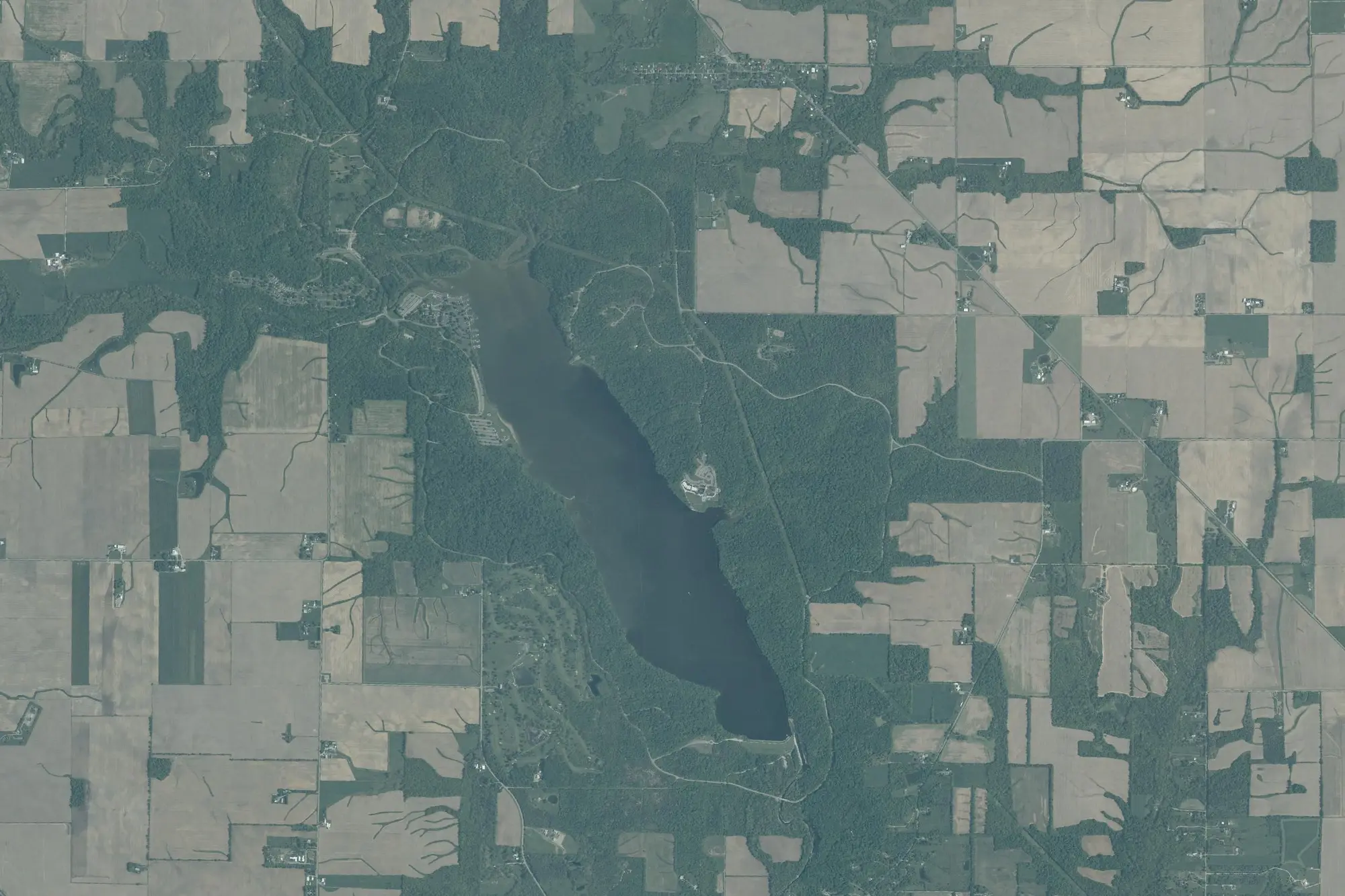 Aerial view of Hueston Woods State Park