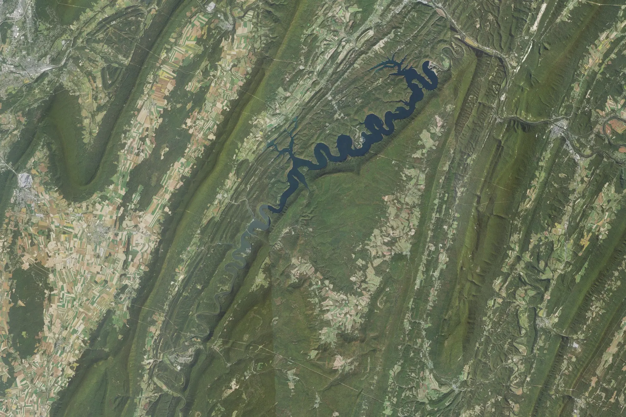 Aerial view of Raystown Recreation Area