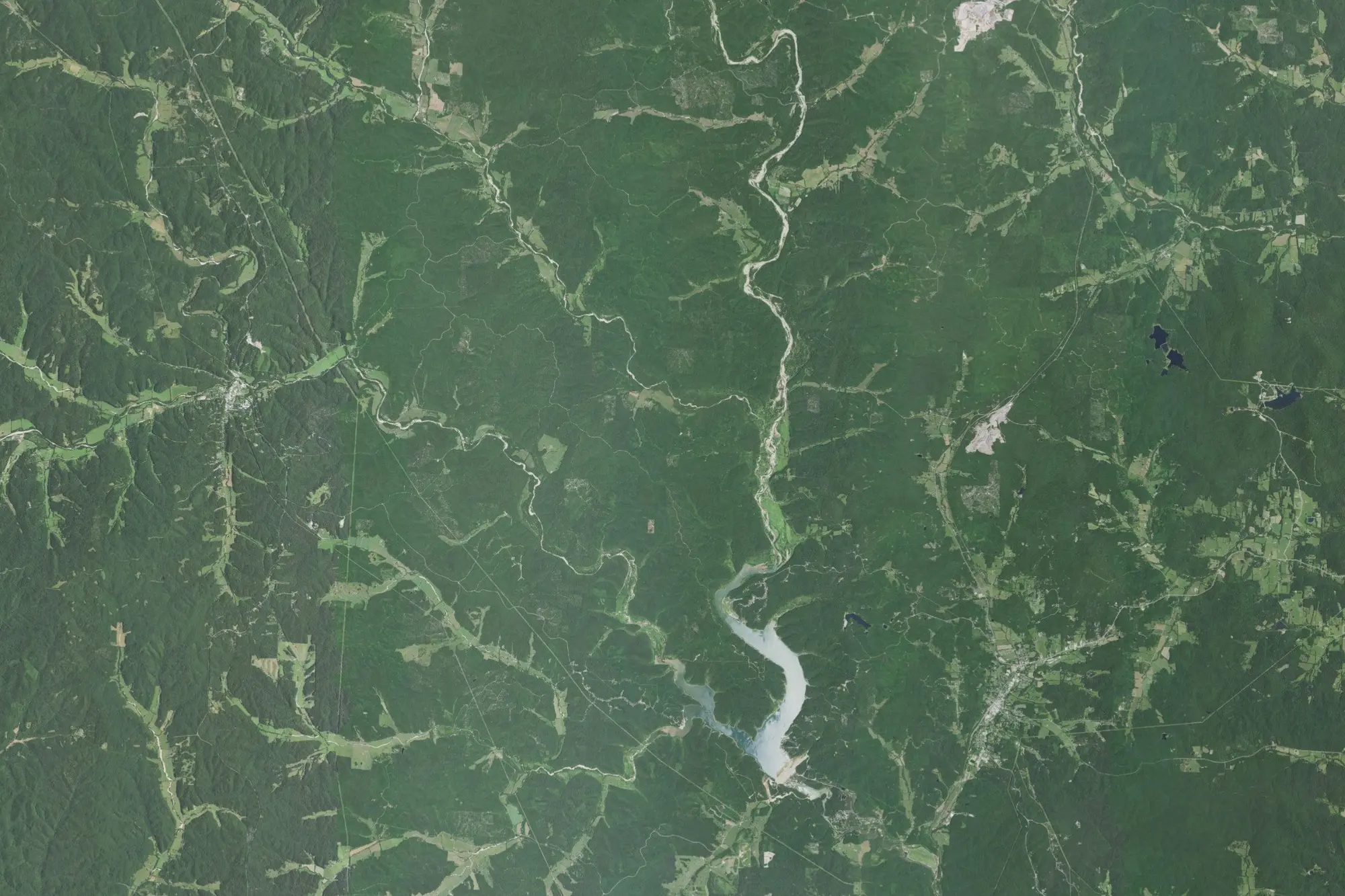 Aerial view of Clearwater Recreation Area