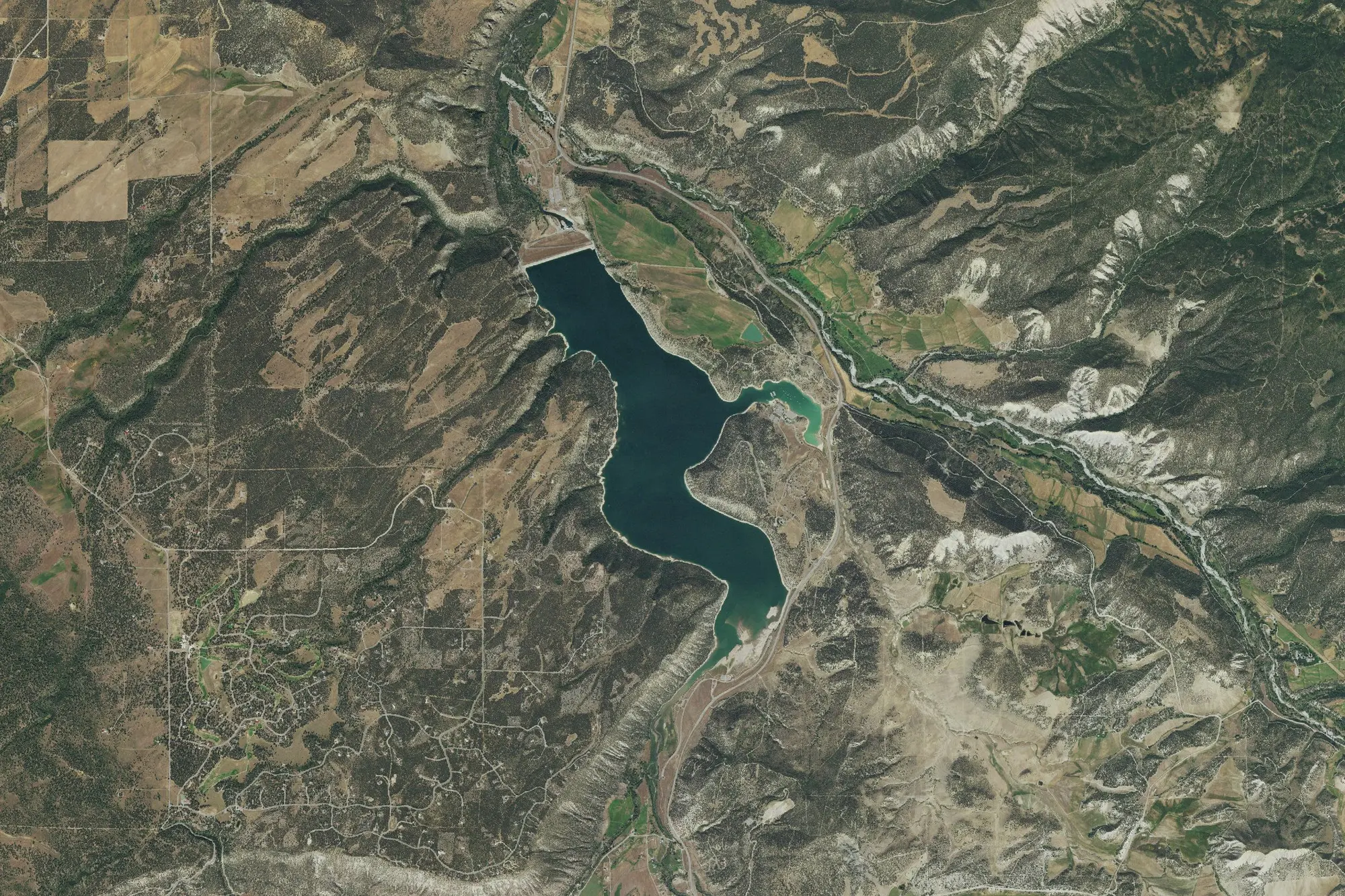 Aerial view of Ridgway State Park