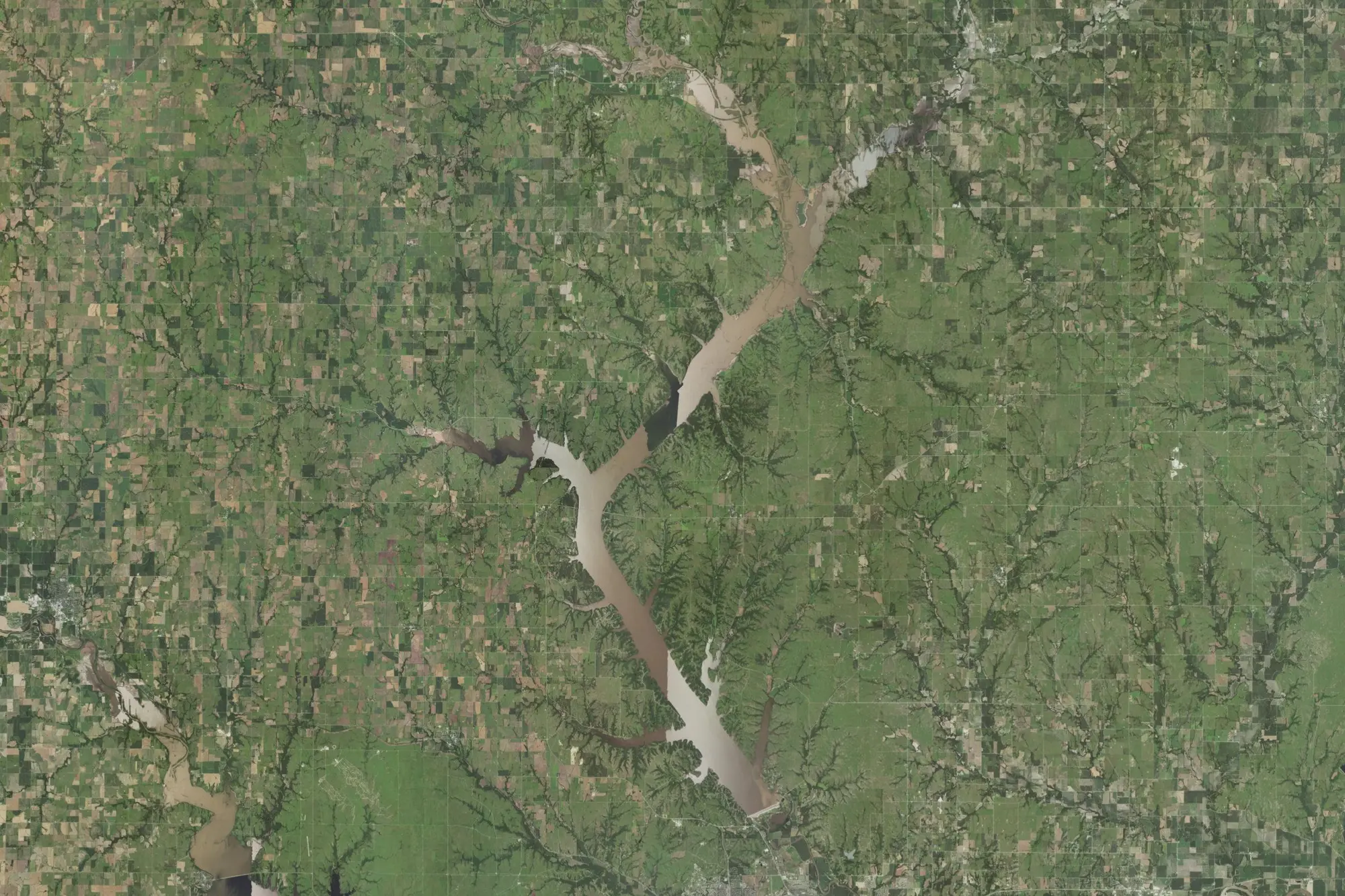 Aerial view of Tuttle Creek Recreation Area
