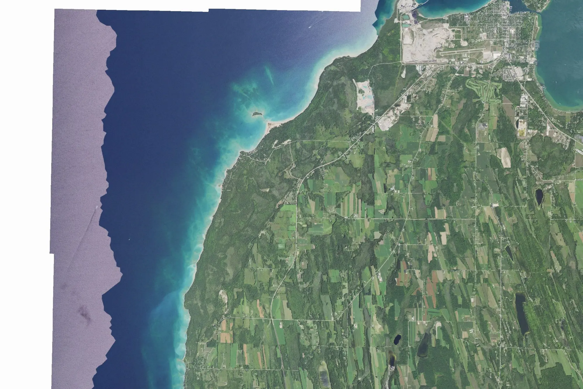Aerial view of Fisherman's Island State Park