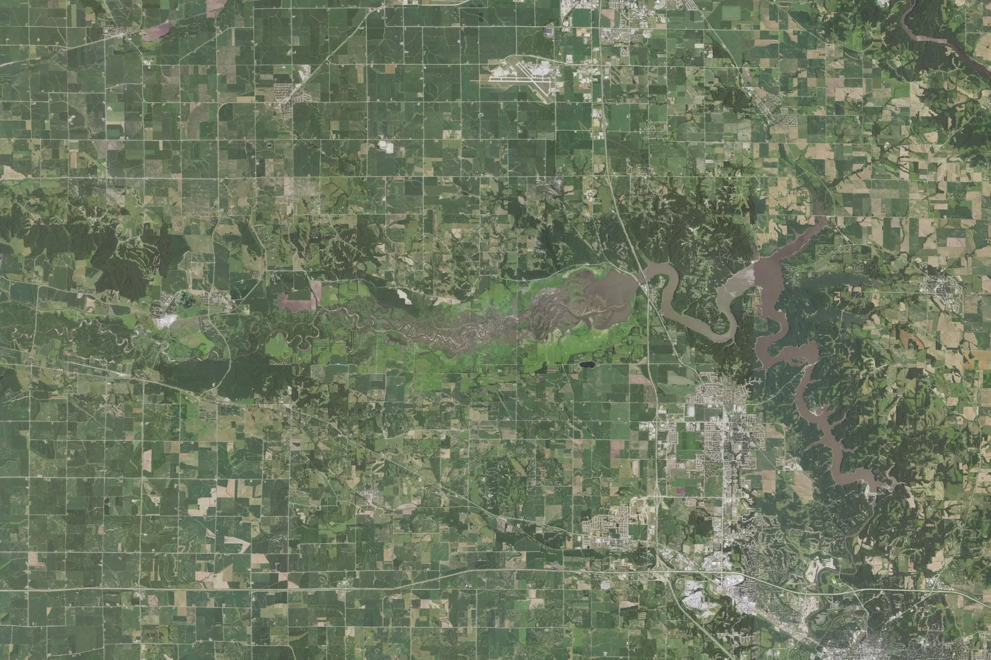 Aerial view of Coralville Recreation Area