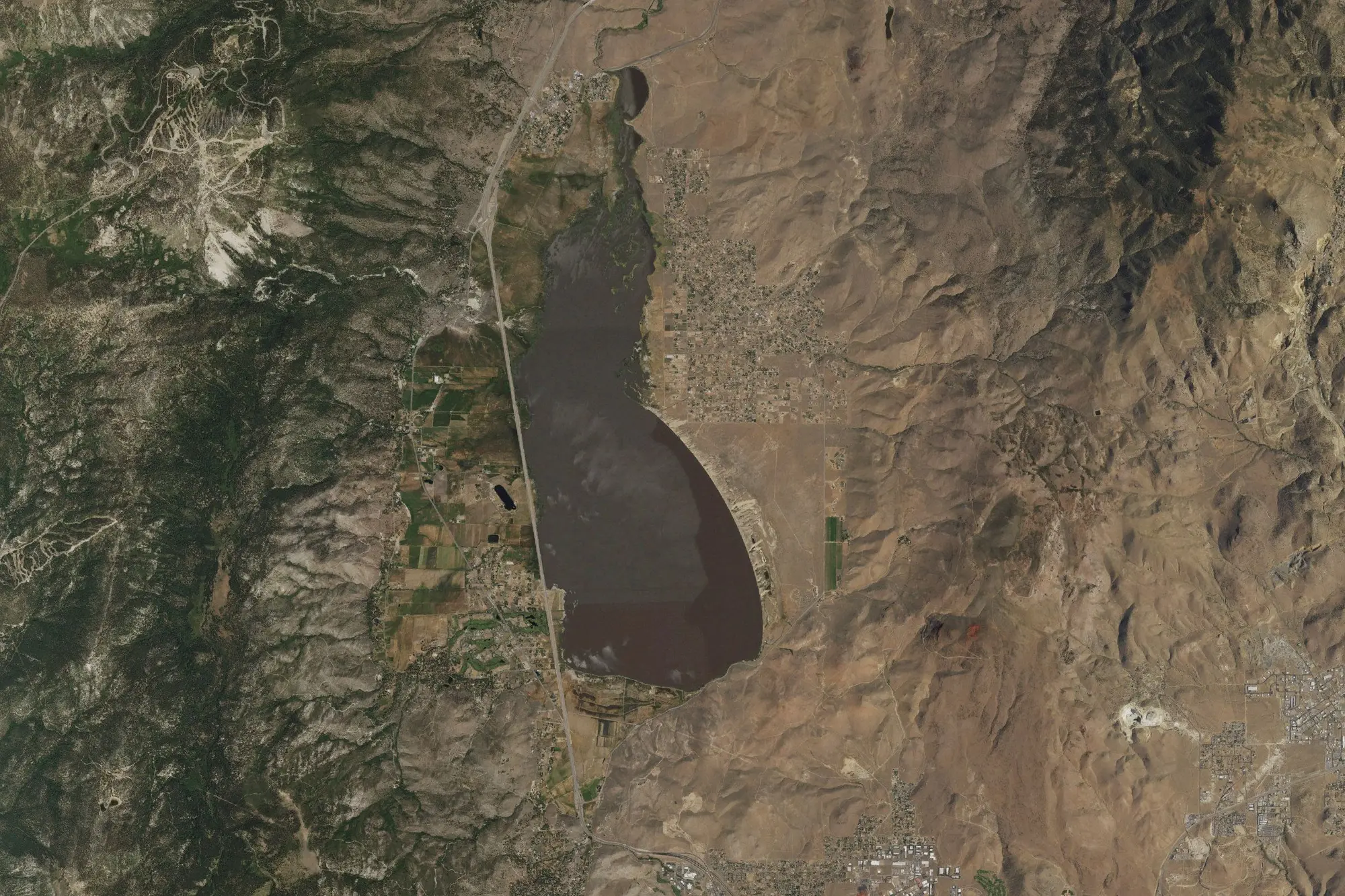 Aerial view of Washoe Lake State Park