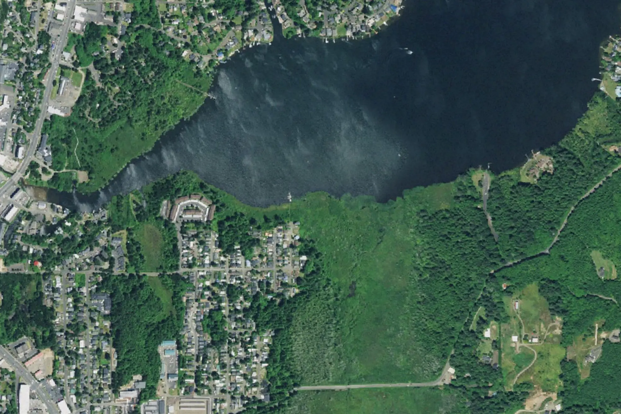 Aerial view of Devil's Lake State Recreation Area