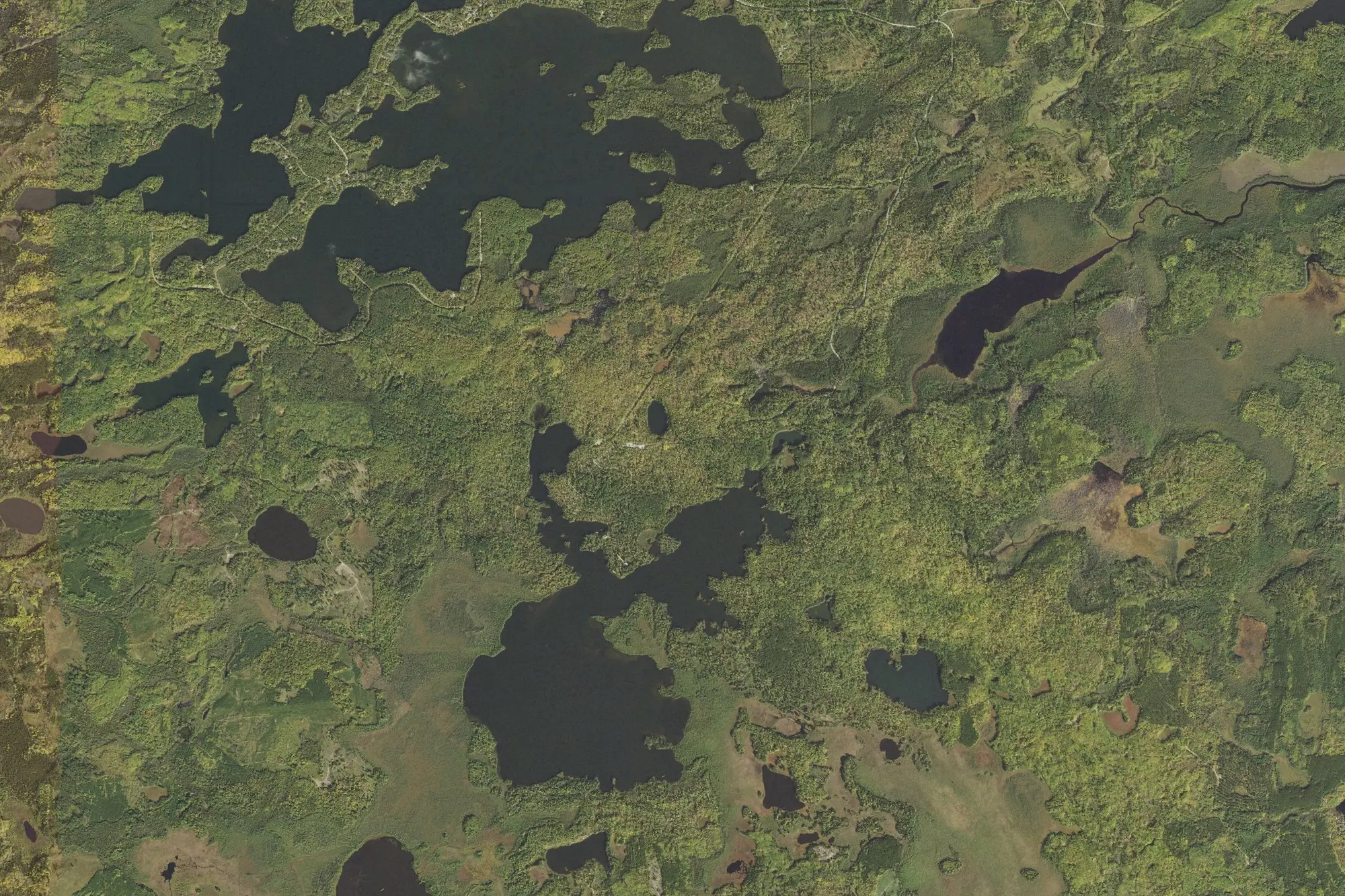 Aerial view of Bear Head Lake State Park