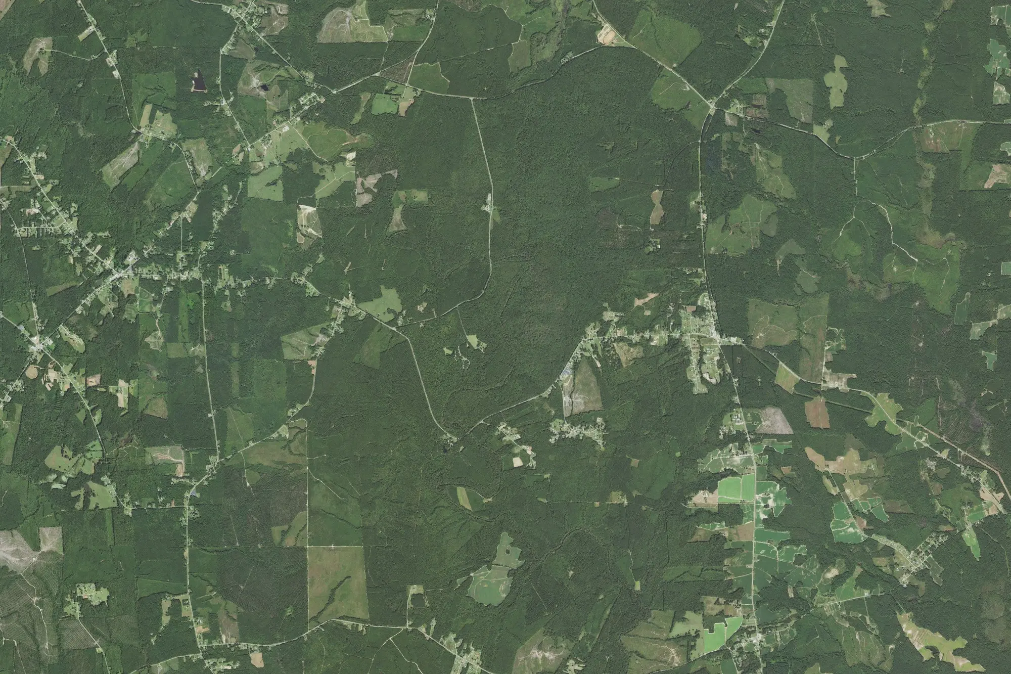 Aerial view of Medoc Mountain State Park