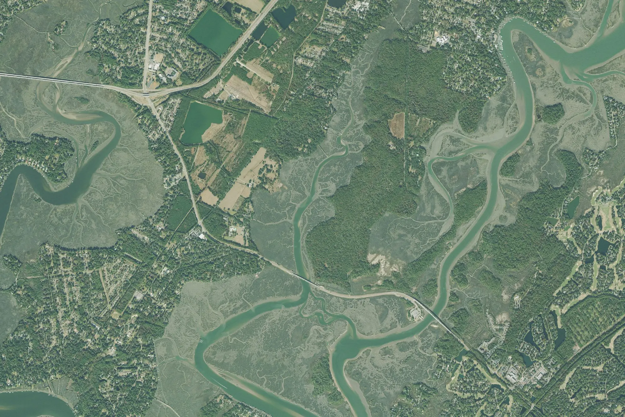 Aerial view of Skidaway Island State Park