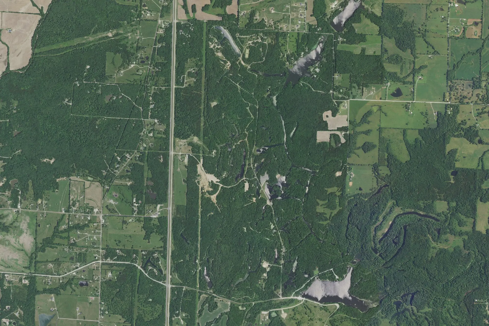 Aerial view of Finger Lakes State Park