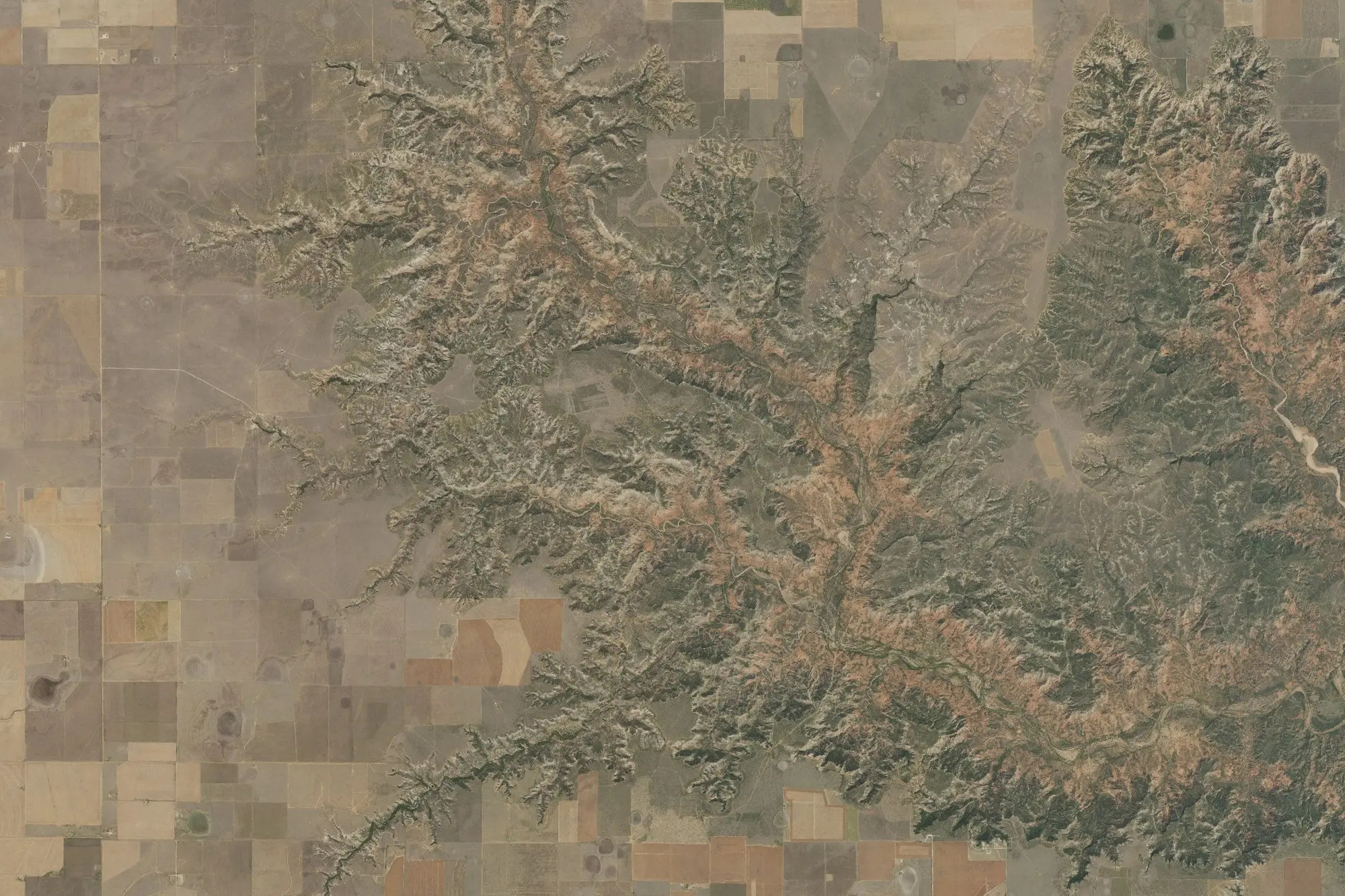 Aerial view of Palo Duro Canyon State Park