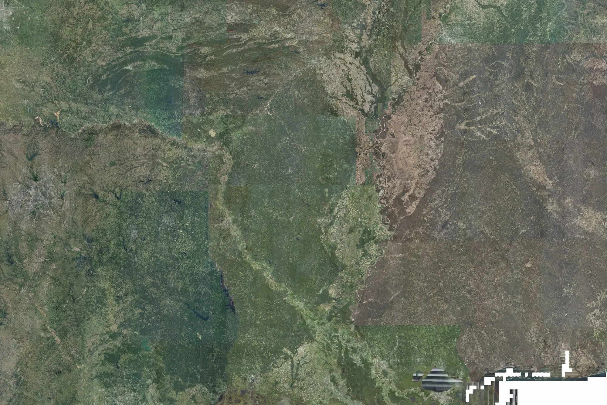 Aerial view of Village Creek State Park