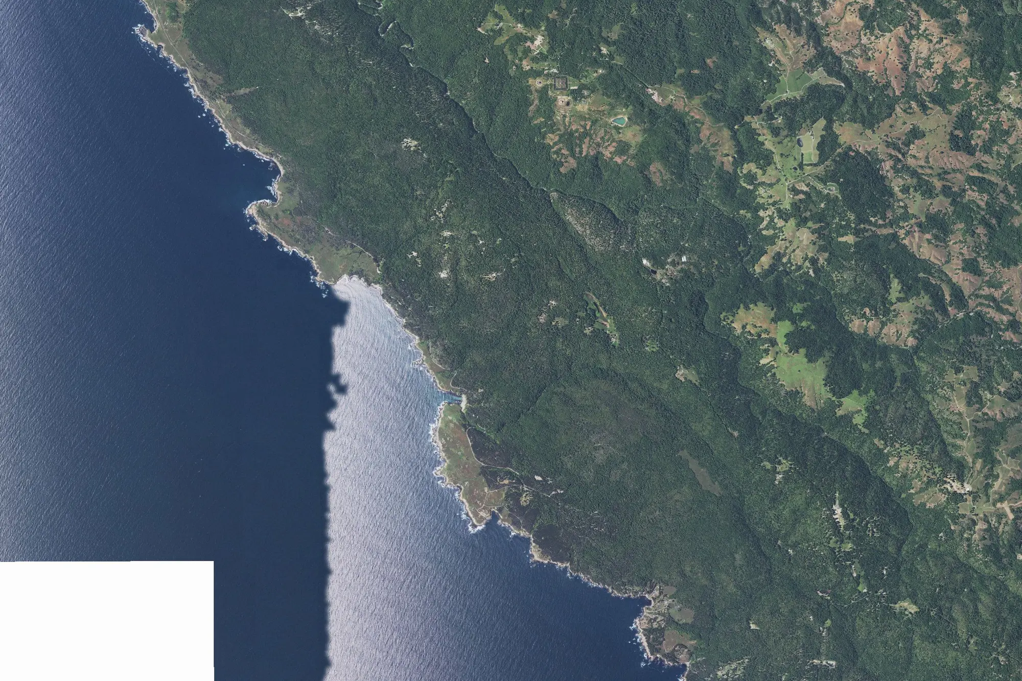 Aerial view of Salt Point State Park