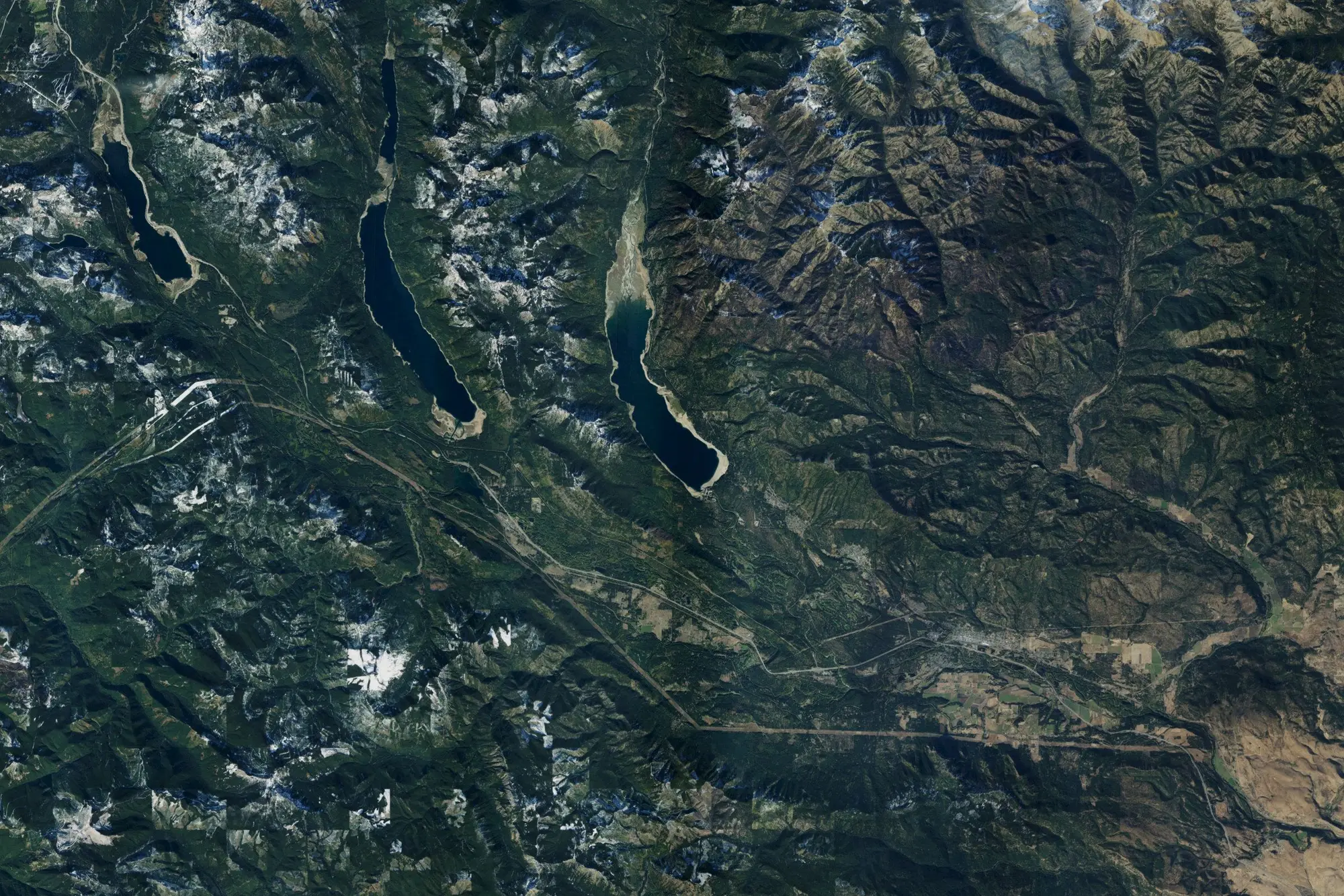 Aerial view of Lake Easton