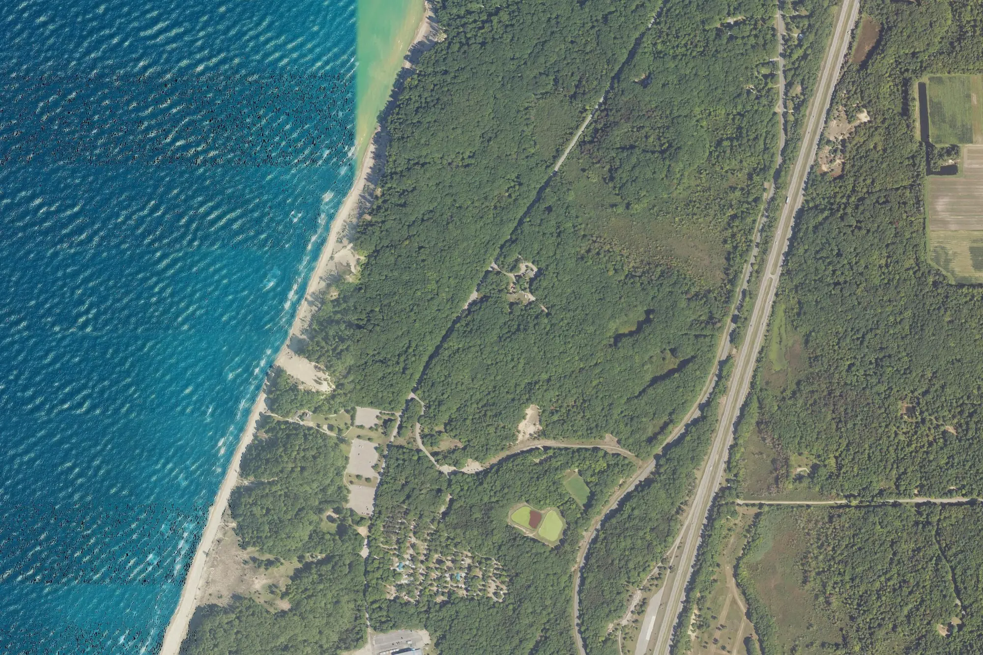 Aerial view of Van Buren State Park