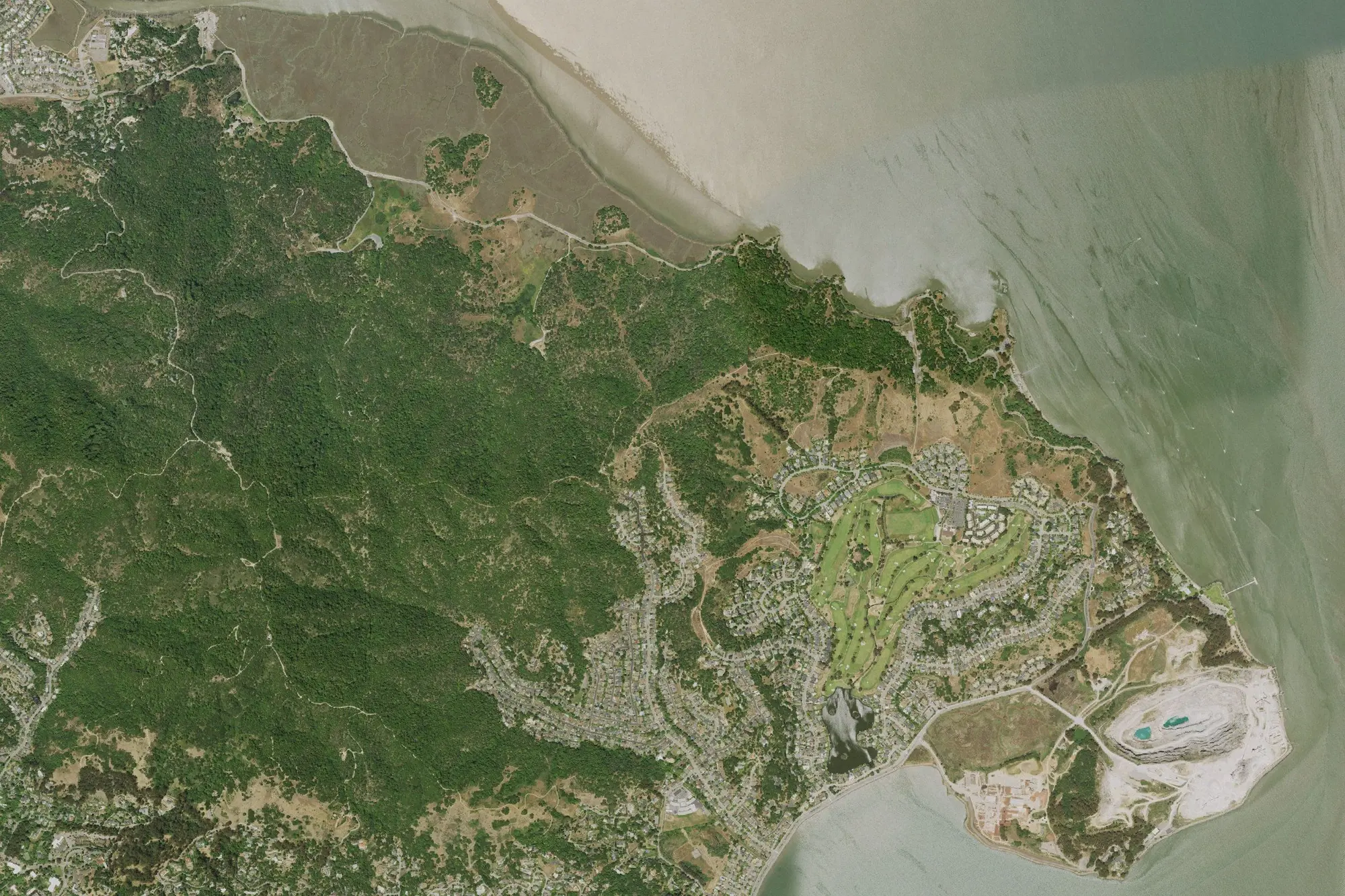 Aerial view of China Camp State Park