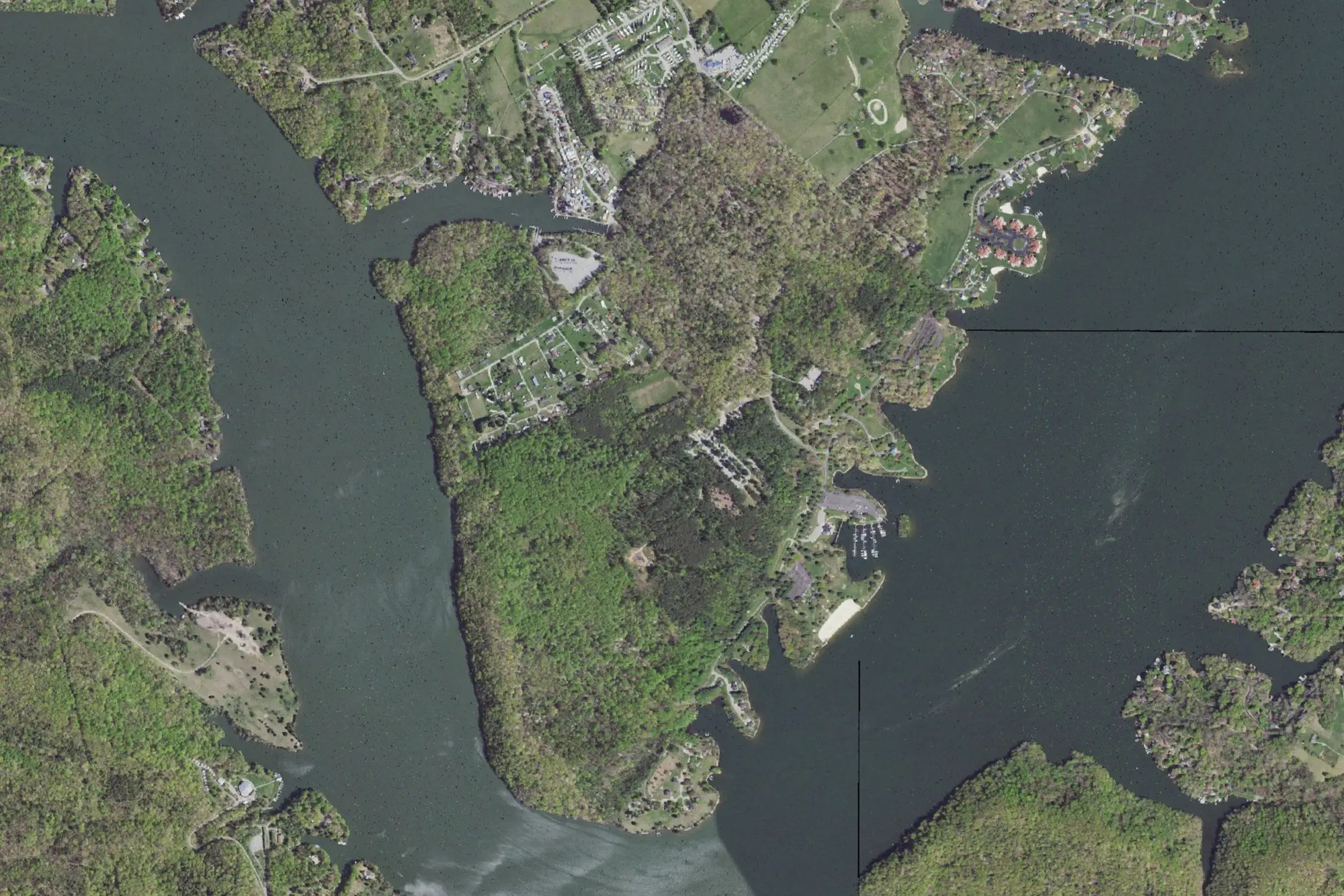 Aerial view of Claytor Lake State Park