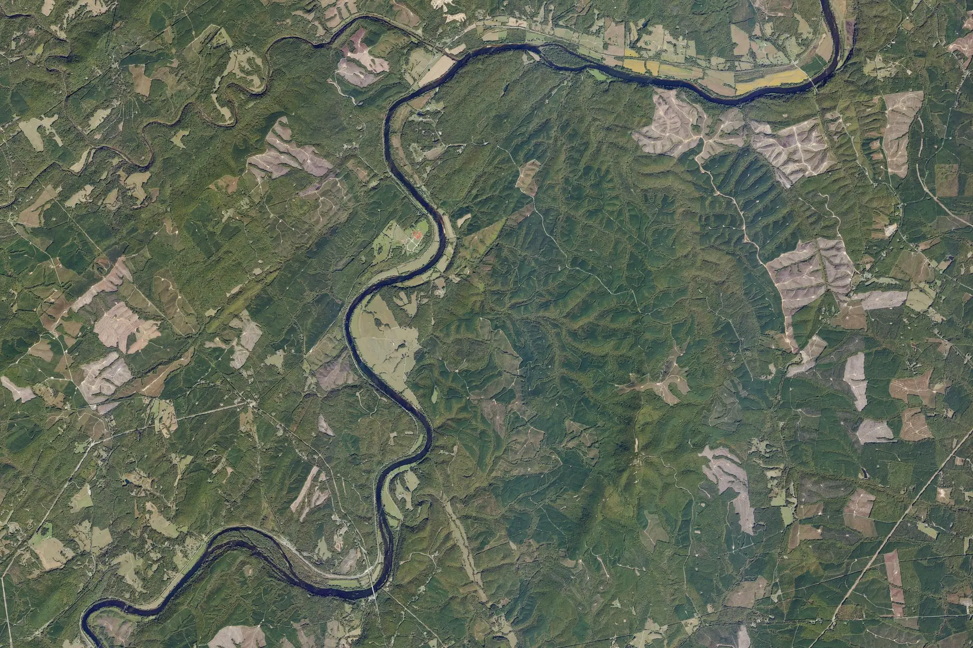 Aerial view of James River State Park