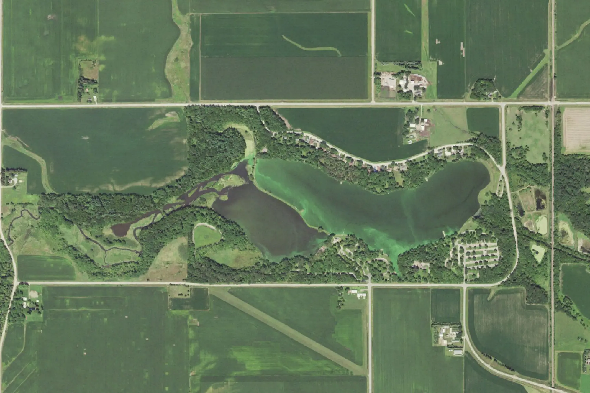 Aerial view of Beed's Lake State Park